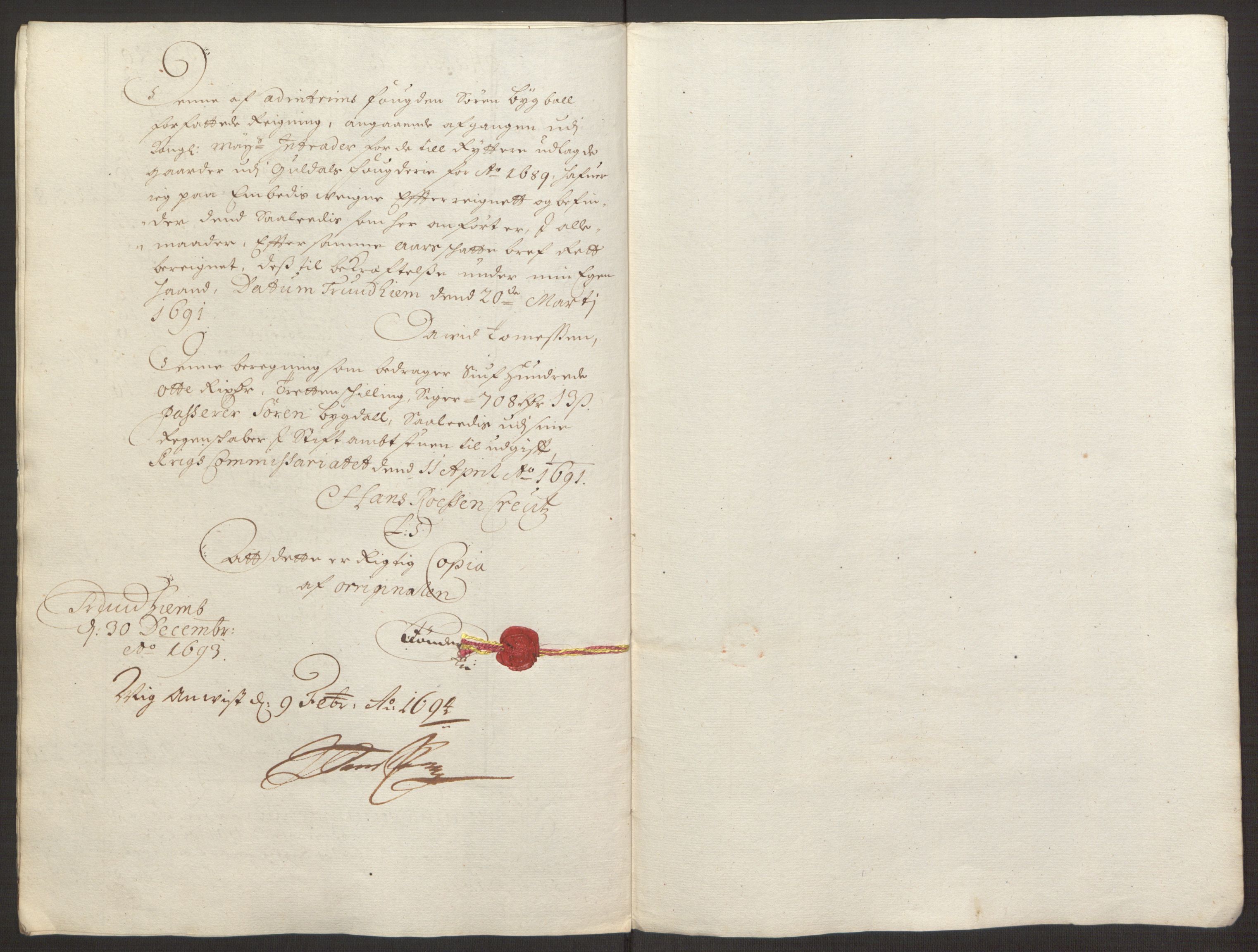 Rentekammeret inntil 1814, Reviderte regnskaper, Fogderegnskap, AV/RA-EA-4092/R59/L3943: Fogderegnskap Gauldal, 1693, s. 158