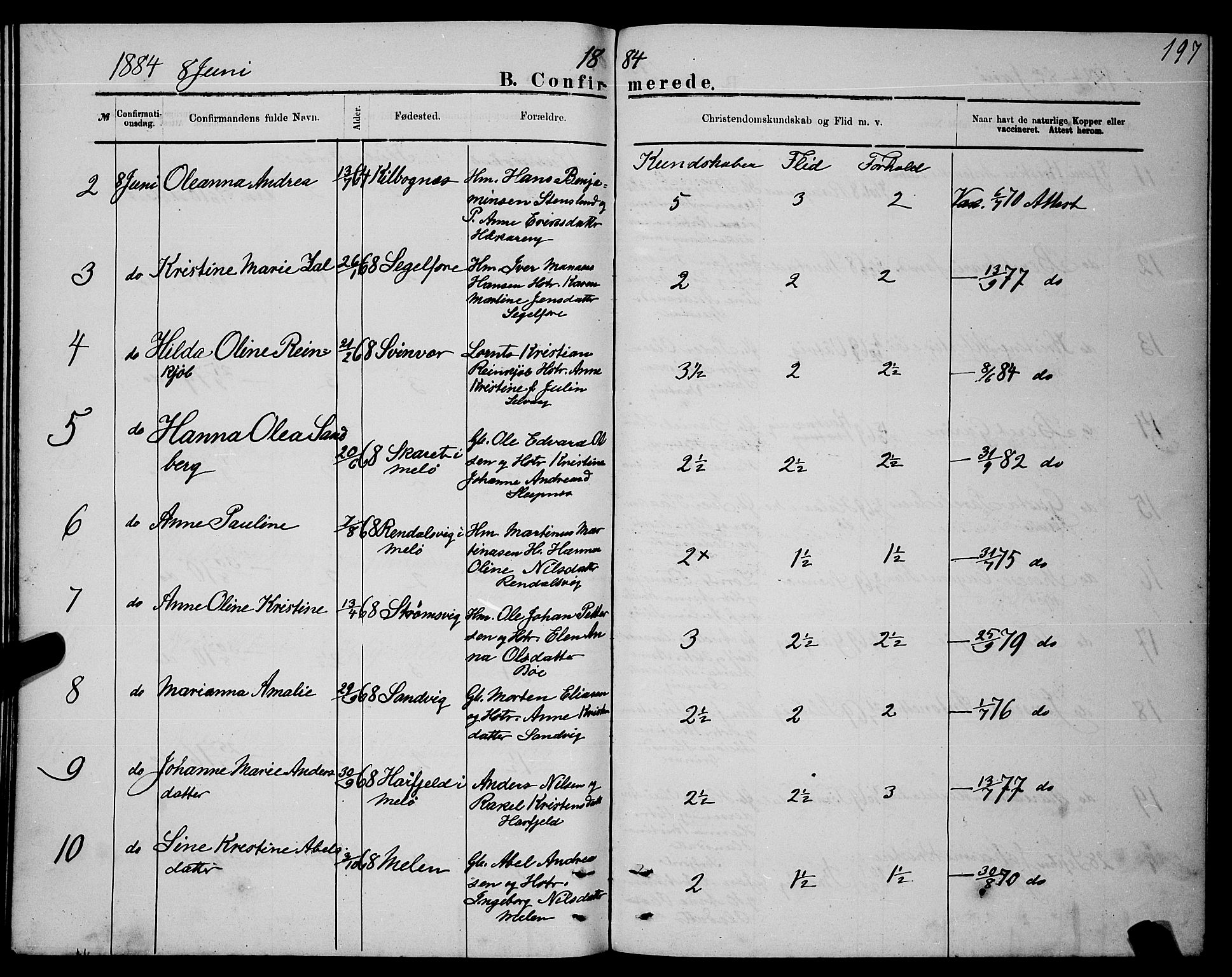 Ministerialprotokoller, klokkerbøker og fødselsregistre - Nordland, AV/SAT-A-1459/841/L0620: Klokkerbok nr. 841C04, 1877-1896, s. 197