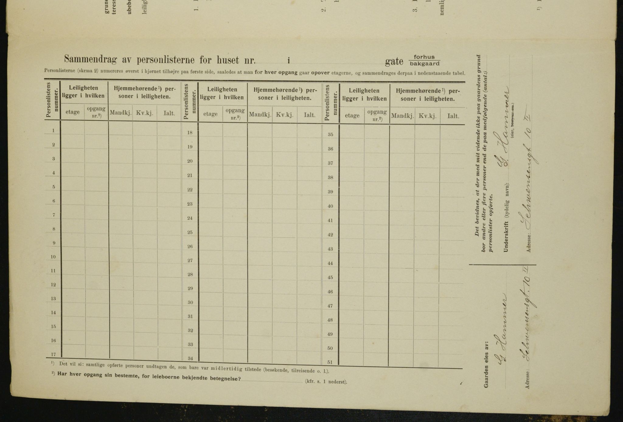 OBA, Kommunal folketelling 1.2.1910 for Kristiania, 1910, s. 102150