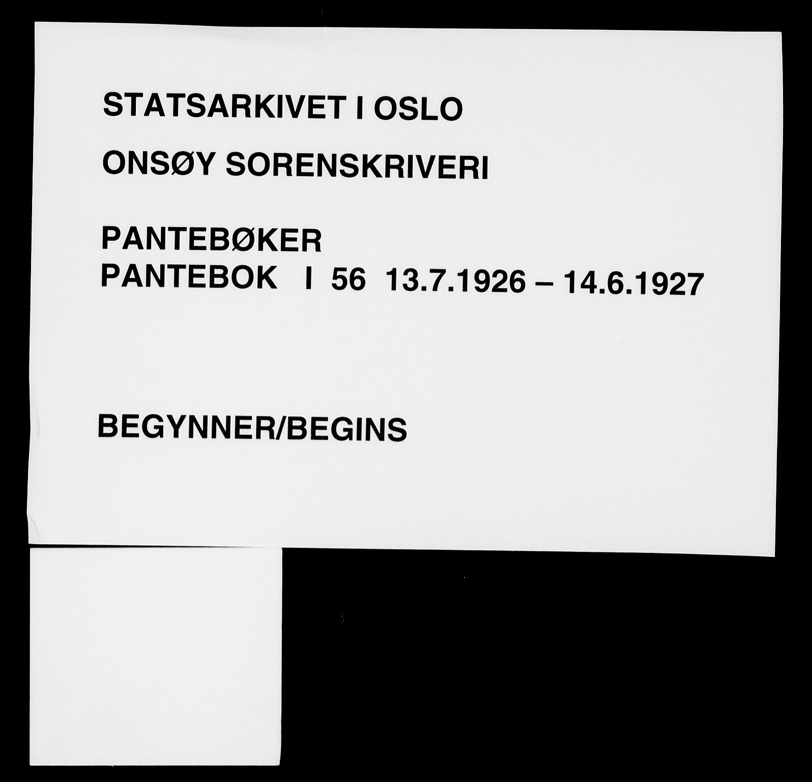 Onsøy sorenskriveri, SAO/A-10474/G/Ga/Gaa/L0056: Pantebok nr. I 56, 1926-1927
