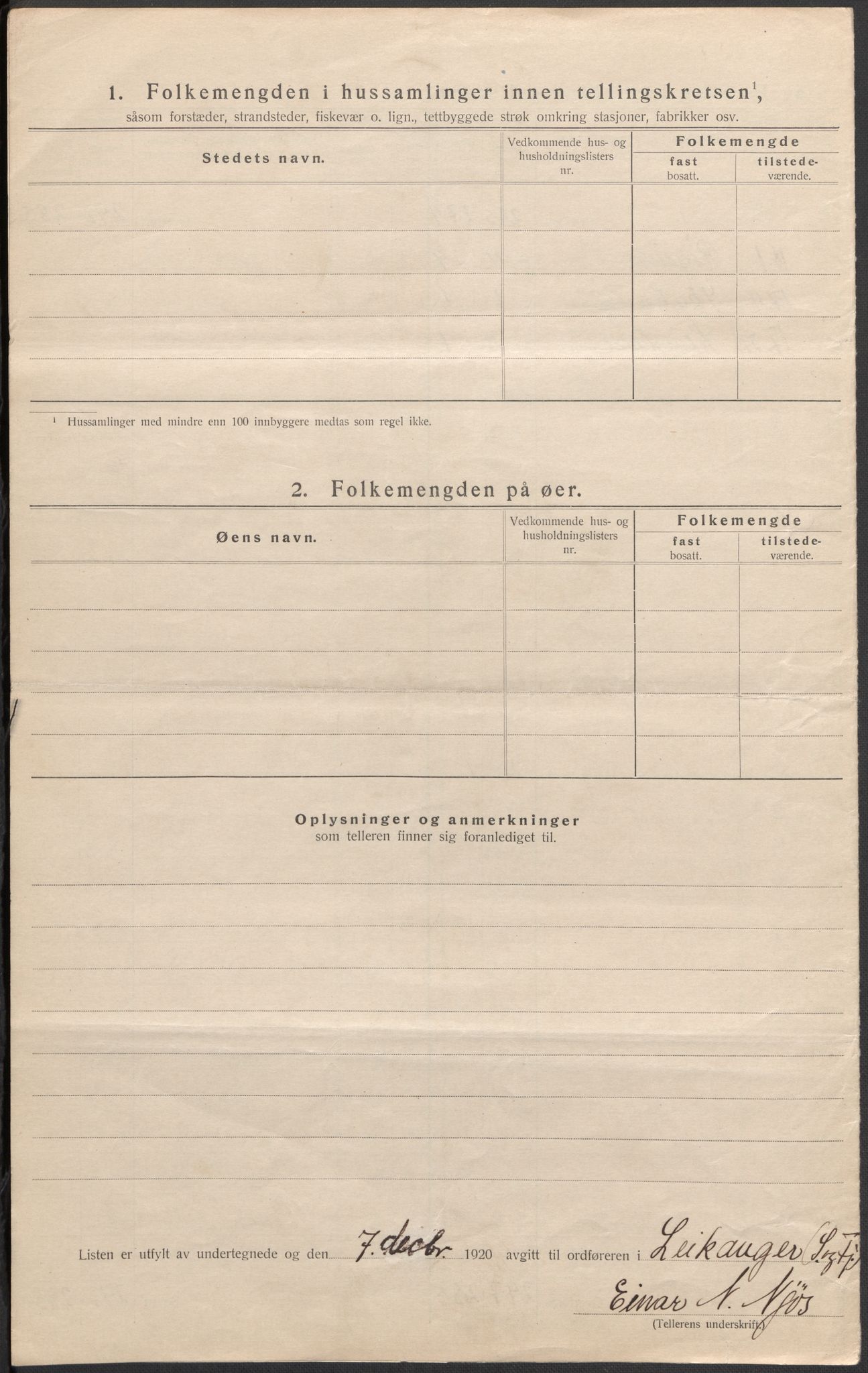 SAB, Folketelling 1920 for 1419 Leikanger herred, 1920, s. 15