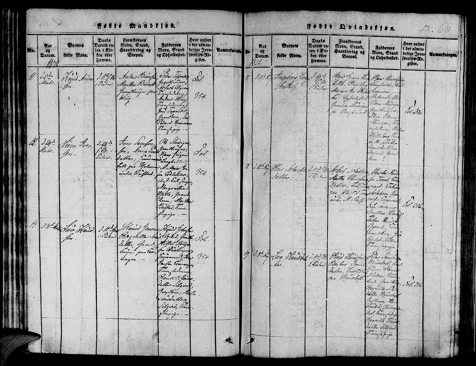 Nedstrand sokneprestkontor, AV/SAST-A-101841/01/IV: Ministerialbok nr. A 6, 1816-1838, s. 66