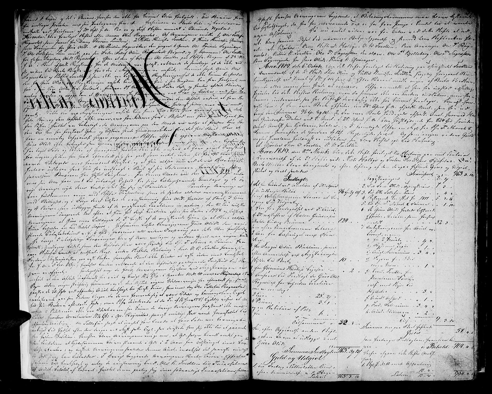 Setesdal sorenskriveri, SAK/1221-0011/H/Hc/L0015: Skifteprotokoll nr 14 med register, 1817-1829, s. 2b-3a