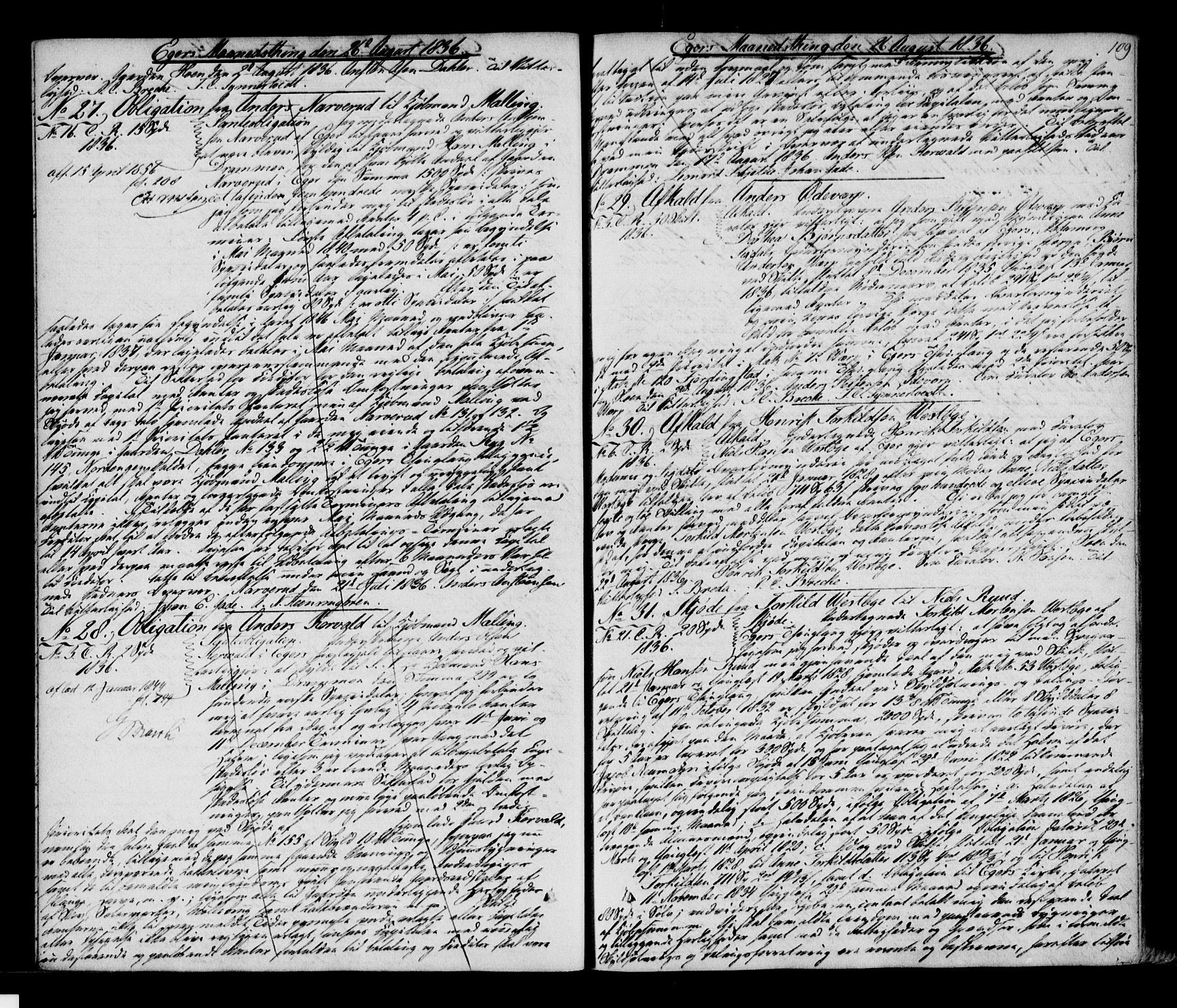 Eiker, Modum og Sigdal sorenskriveri, SAKO/A-123/G/Ga/Gaa/L0010a: Pantebok nr. I 10a, 1835-1838, s. 109