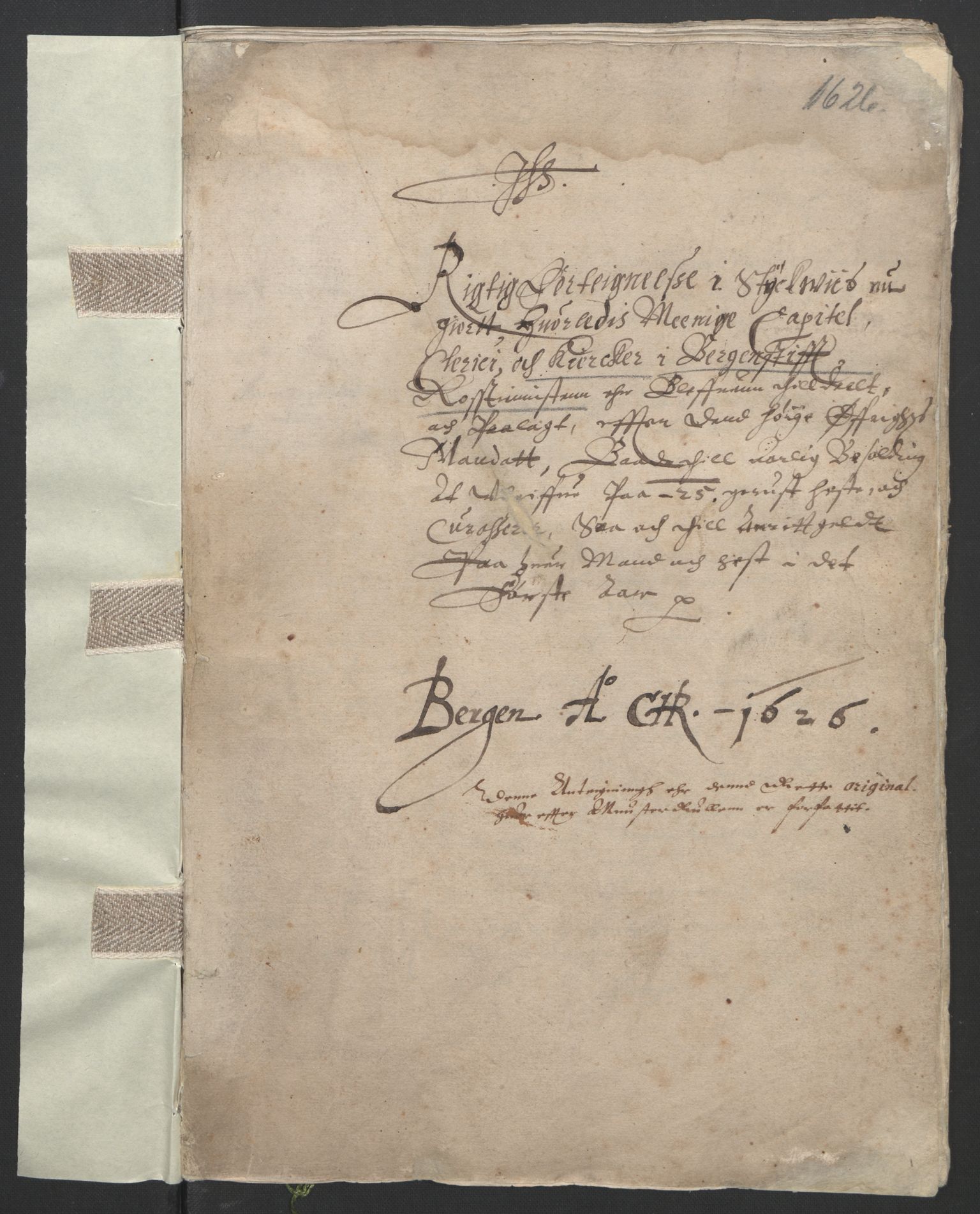 Stattholderembetet 1572-1771, AV/RA-EA-2870/Ek/L0015/0001: Jordebøker til utlikning av rosstjeneste 1624-1626: / Kirke- og prestebolsinntekter i Bergen bispedømme, 1624-1626, s. 383