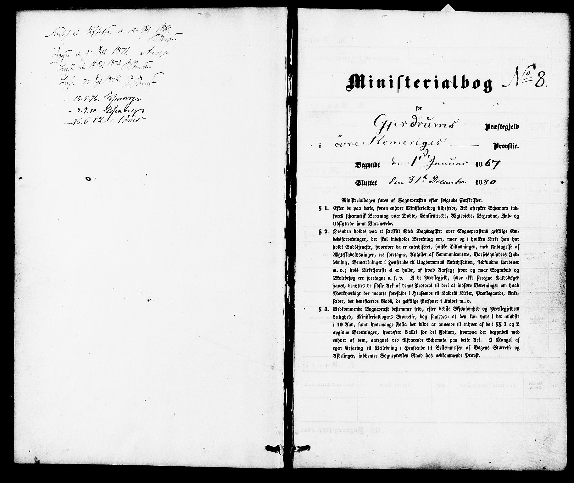 Gjerdrum prestekontor Kirkebøker, AV/SAO-A-10412b/F/Fa/L0008: Ministerialbok nr. I 8, 1867-1880