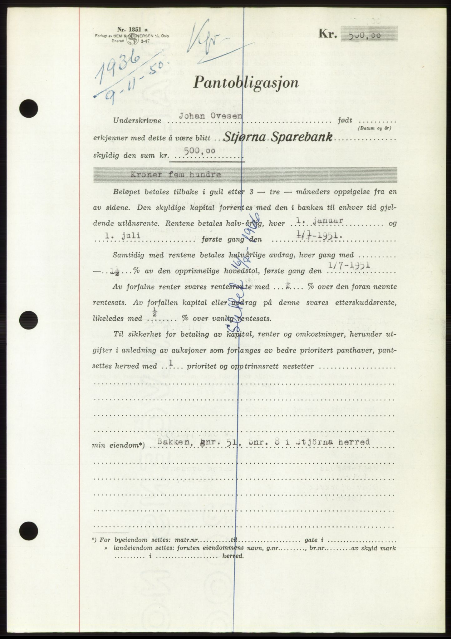 Fosen sorenskriveri, AV/SAT-A-1107/1/2/2C: Pantebok nr. B, 1948-1950, Dagboknr: 1936/1950