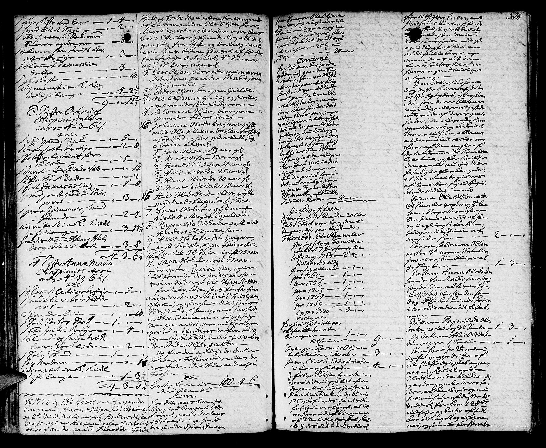 Sunnfjord tingrett, SAB/A-3201/1/H/Ha/Hab/L0008b: Skifteprotokoll, folio 458-912, 1769-1775, s. 525b-526a