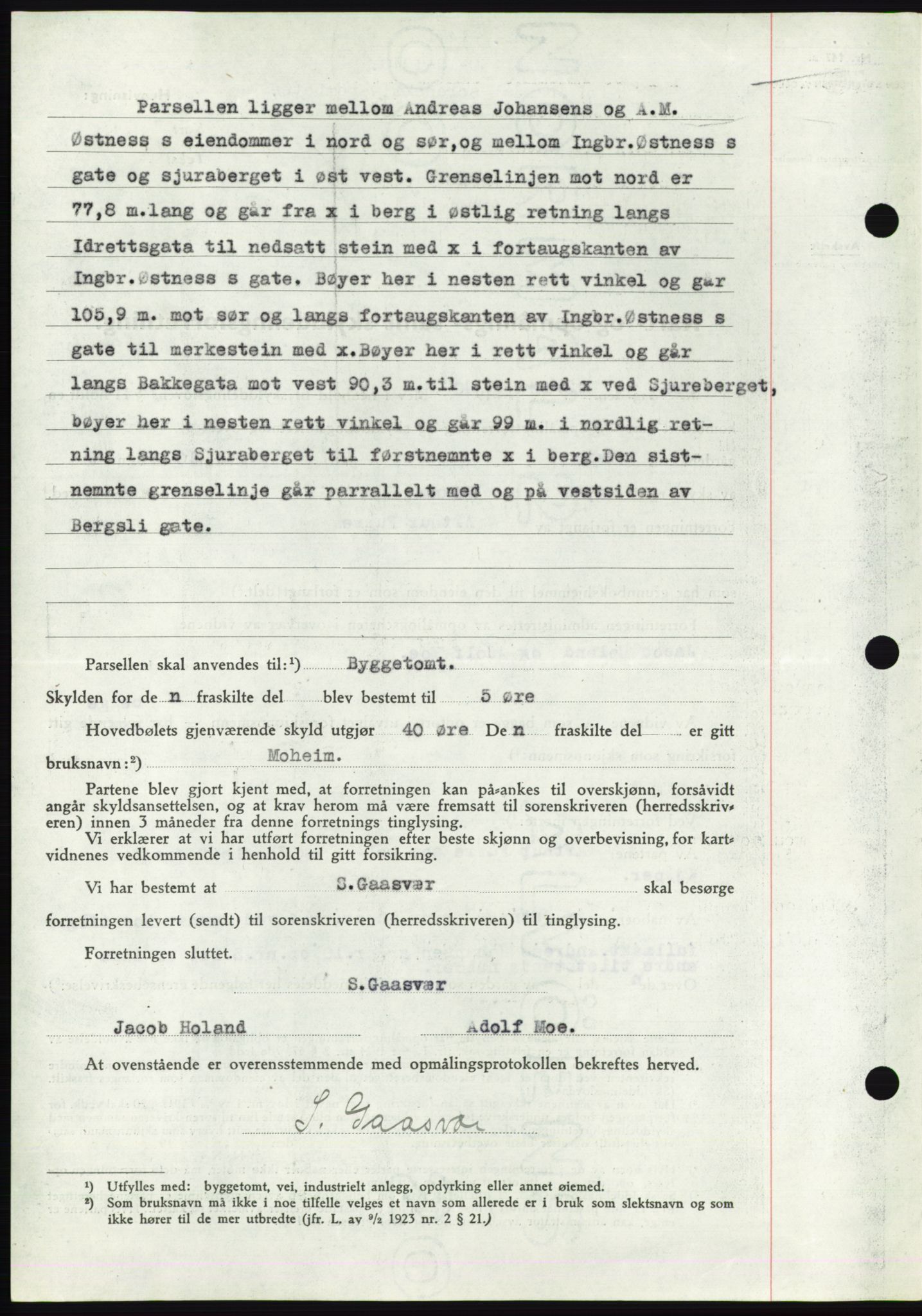 Namdal sorenskriveri, SAT/A-4133/1/2/2C: Pantebok nr. -, 1940-1941, Tingl.dato: 30.12.1940