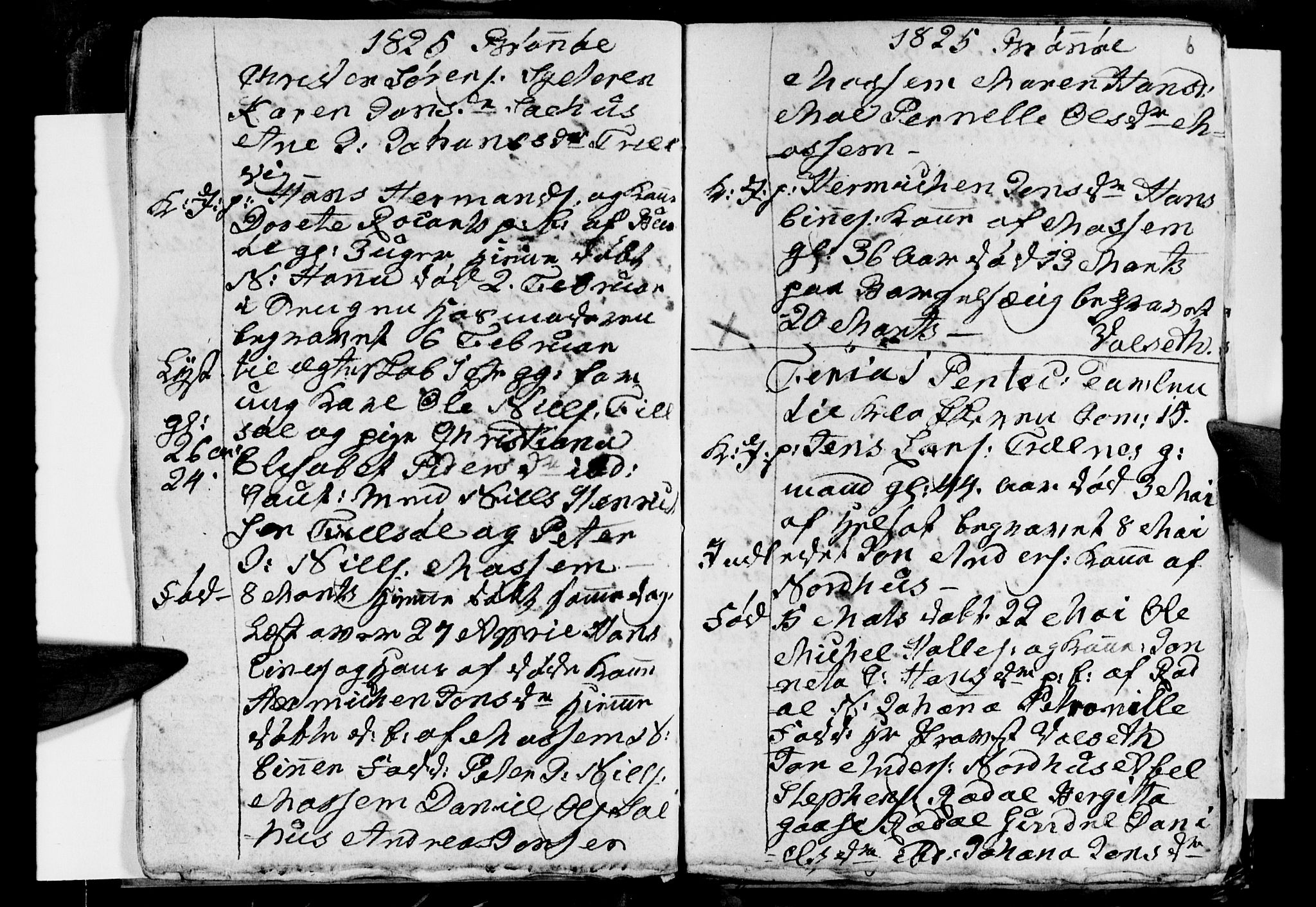 Ministerialprotokoller, klokkerbøker og fødselsregistre - Nordland, AV/SAT-A-1459/813/L0210: Klokkerbok nr. 813C02, 1825-1836, s. 6
