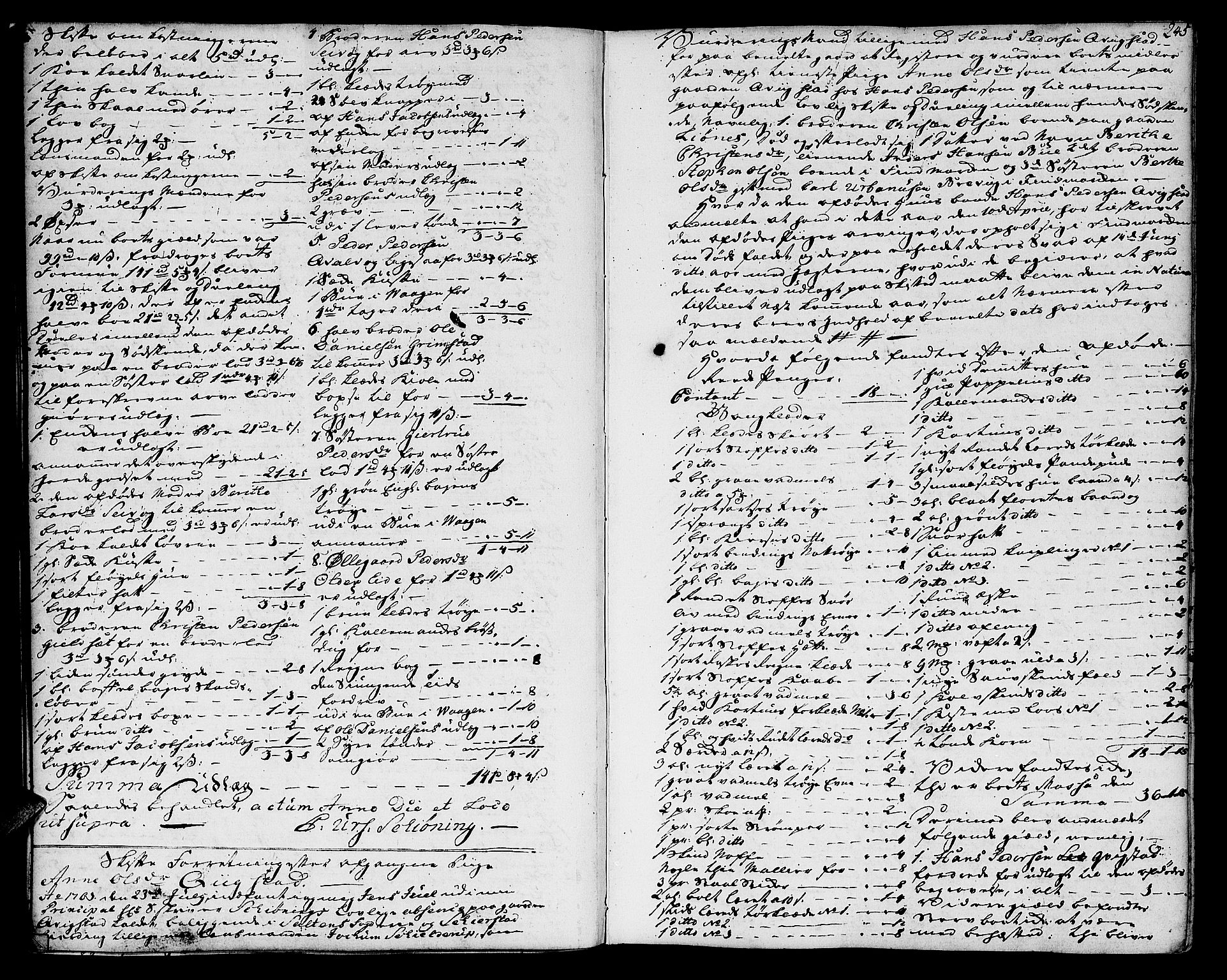 Salten sorenskriveri, AV/SAT-A-4578/1/3/3A/L0015: Skifteprotokoll 8b, 1763-1772, s. 244b-245a