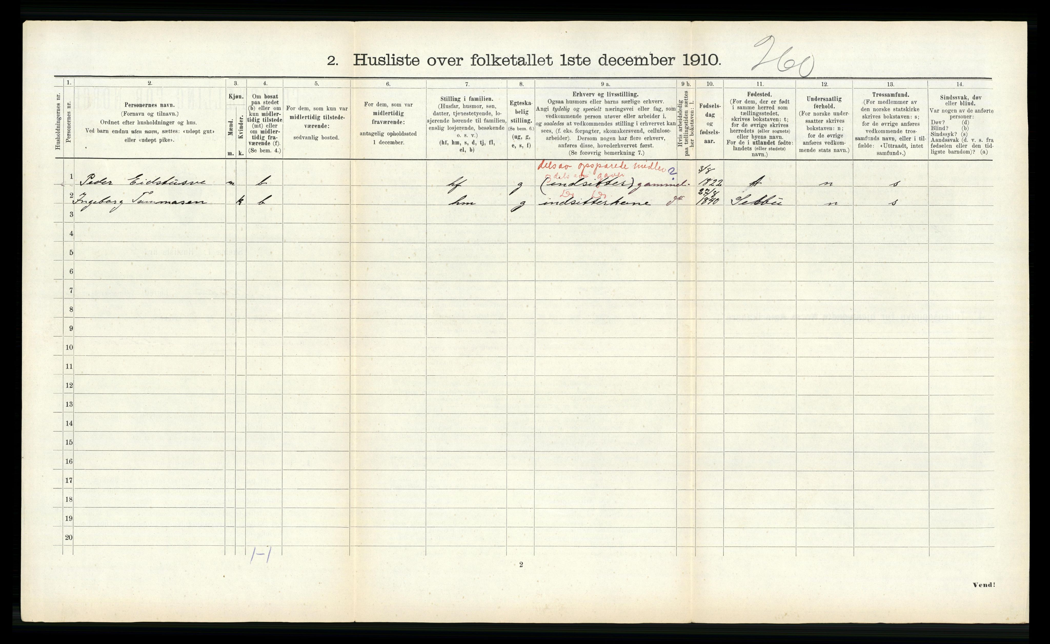 RA, Folketelling 1910 for 1662 Klæbu herred, 1910, s. 108