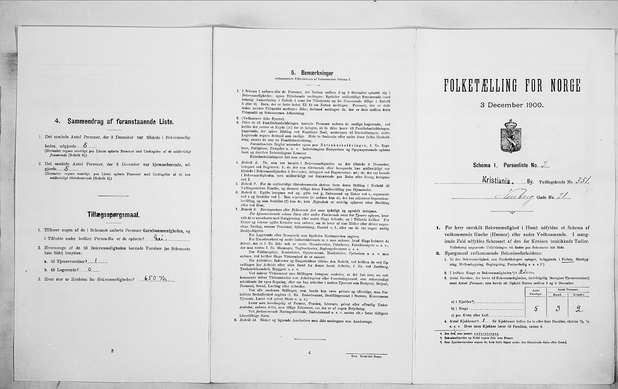 SAO, Folketelling 1900 for 0301 Kristiania kjøpstad, 1900, s. 63387