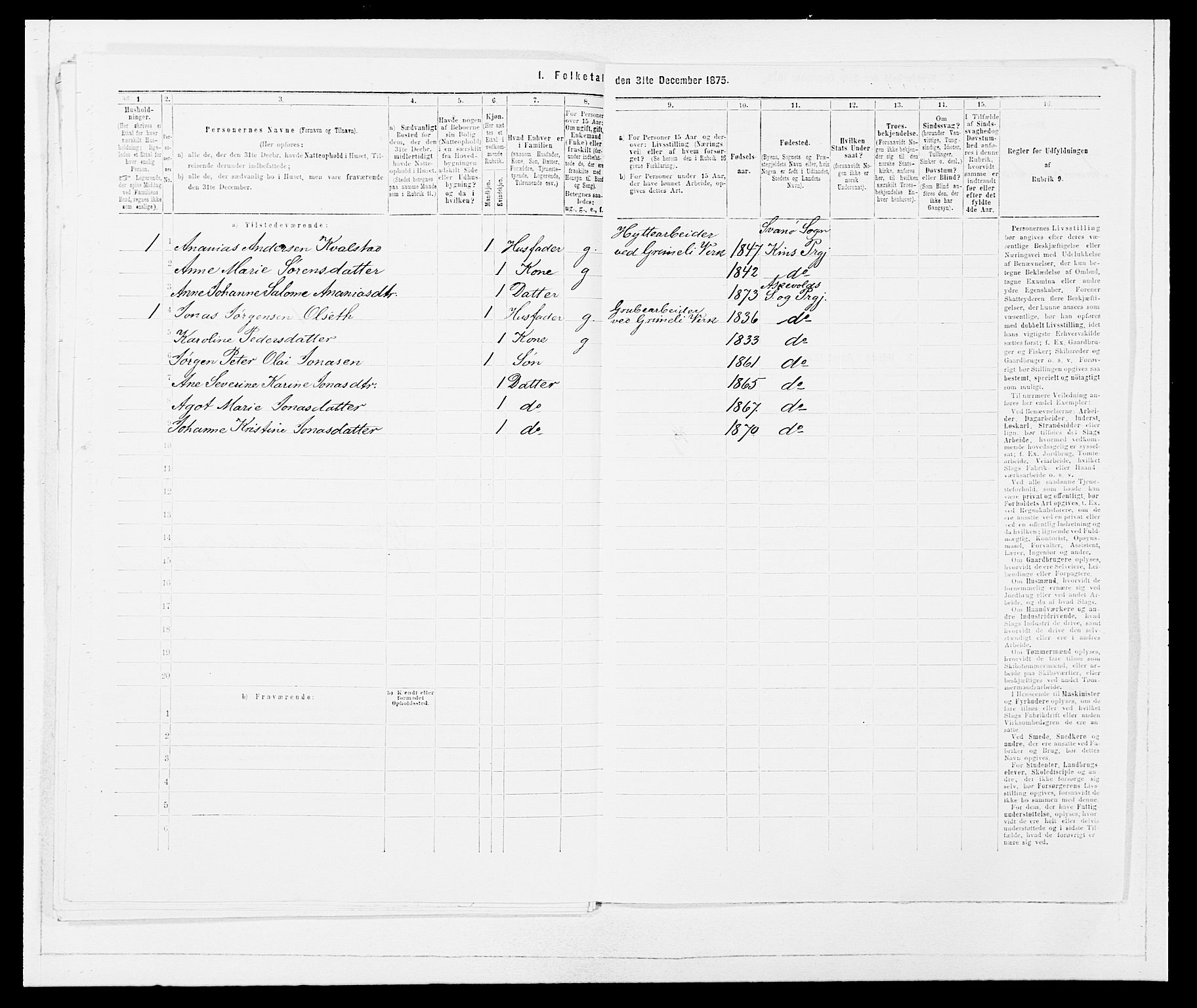 SAB, Folketelling 1875 for 1428P Askvoll prestegjeld, 1875, s. 62