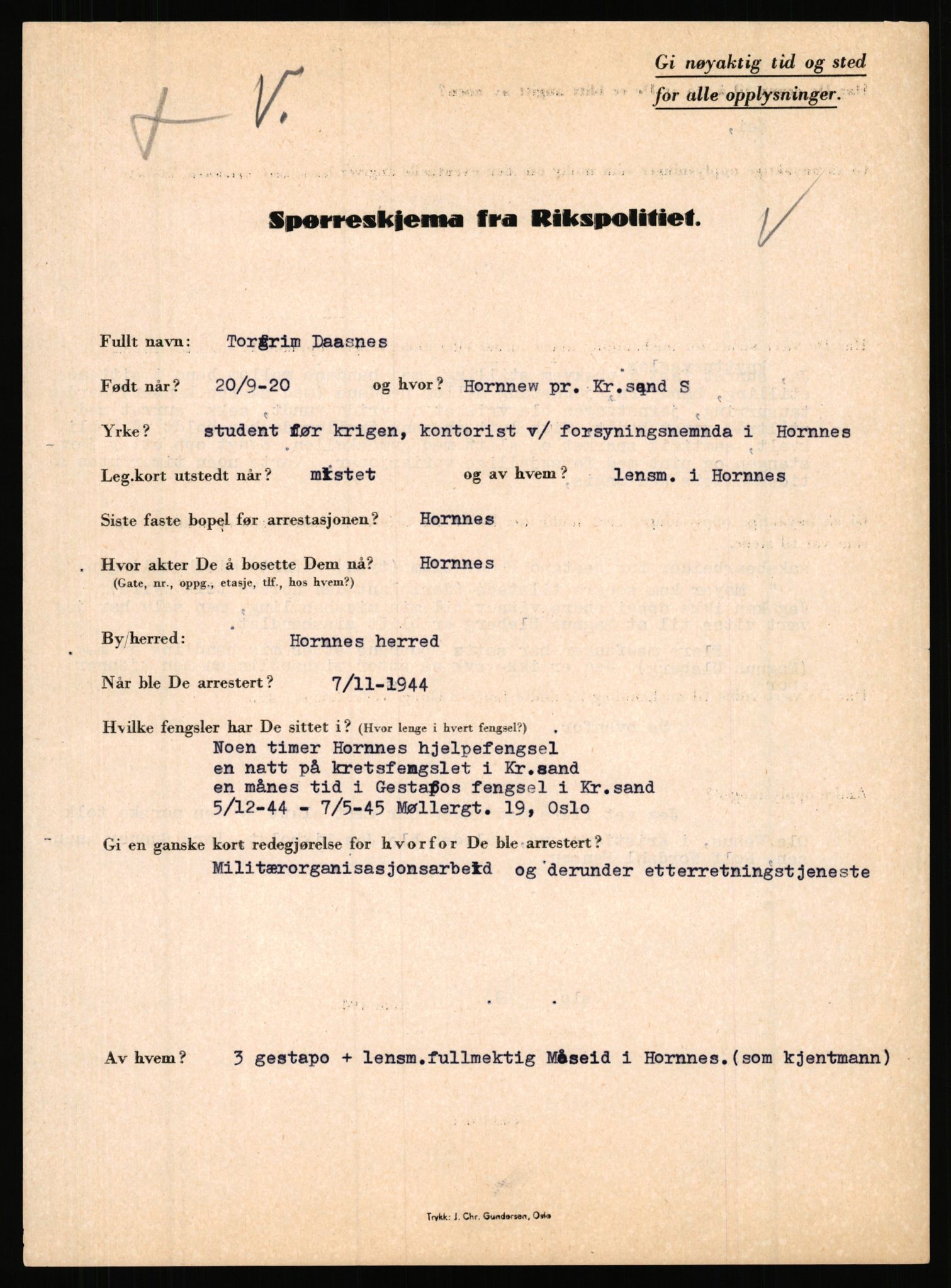 Rikspolitisjefen, AV/RA-S-1560/L/L0003: Bua, Bjarne - Erdal, Ingolf, 1940-1945, s. 620