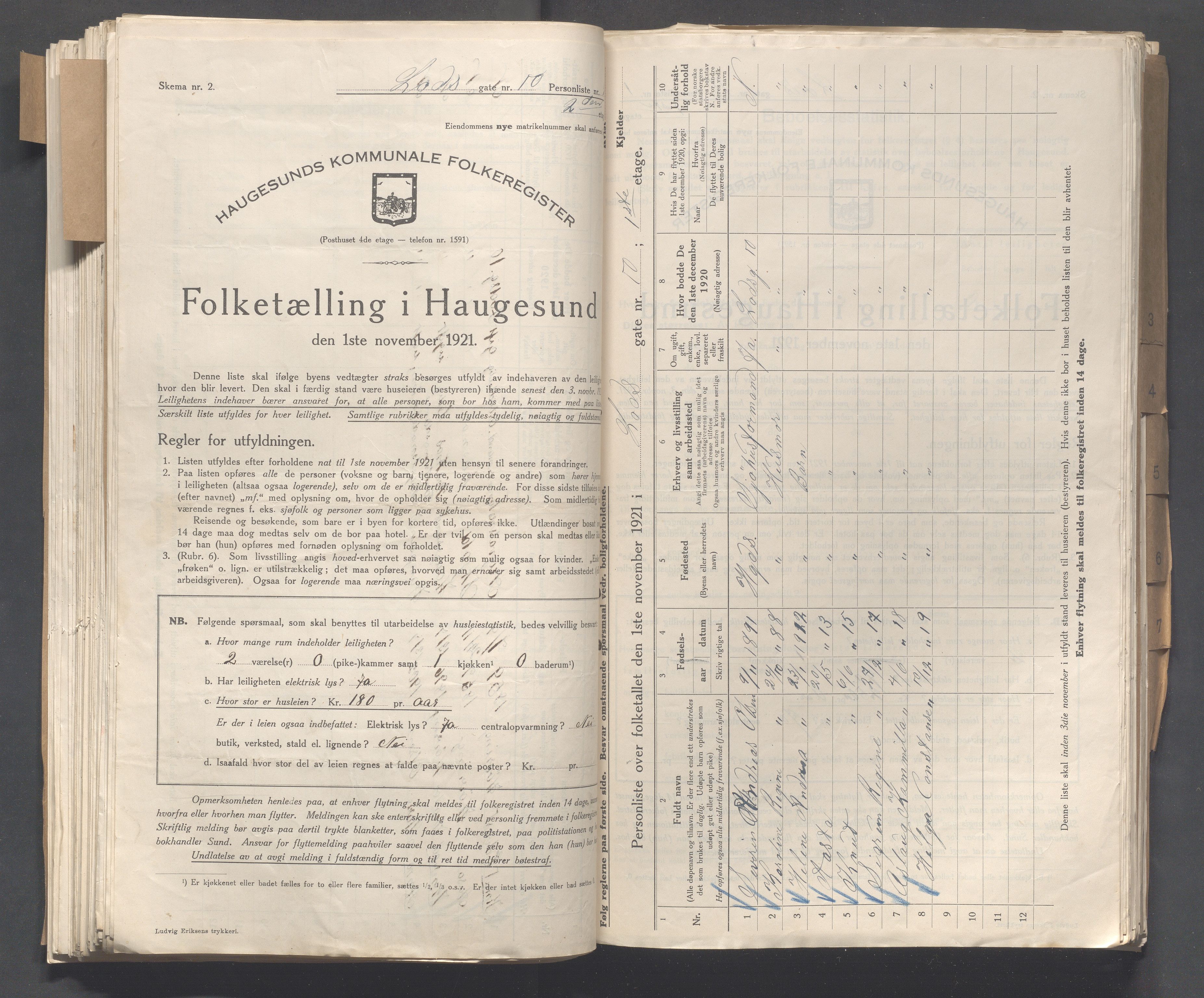 IKAR, Kommunal folketelling 1.11.1921 for Haugesund, 1921, s. 6386