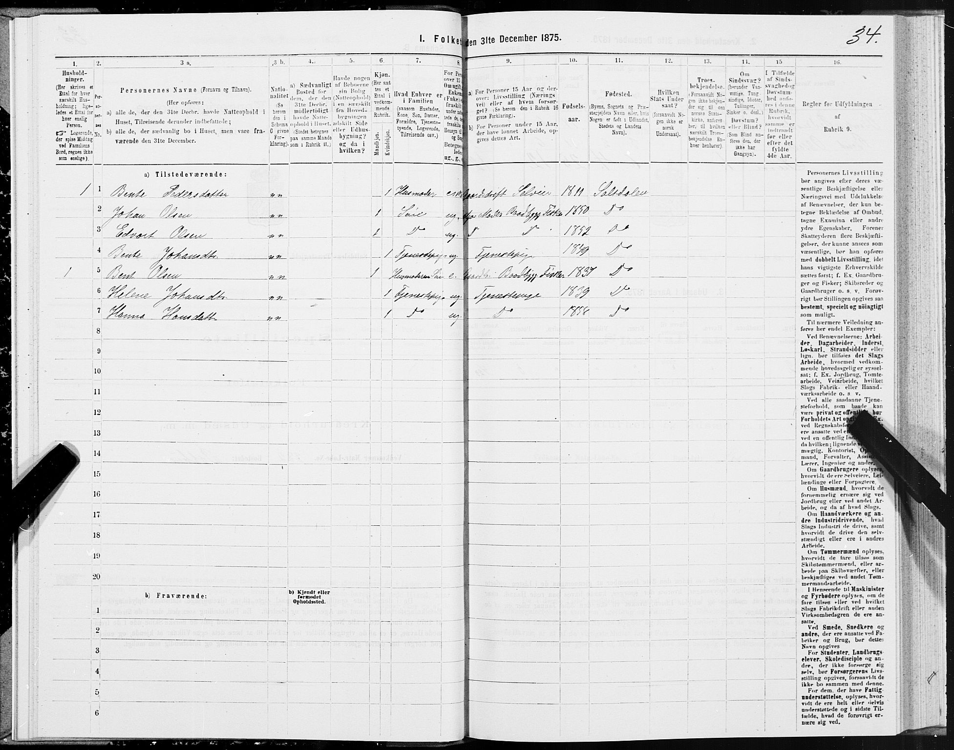 SAT, Folketelling 1875 for 1840P Saltdal prestegjeld, 1875, s. 2034