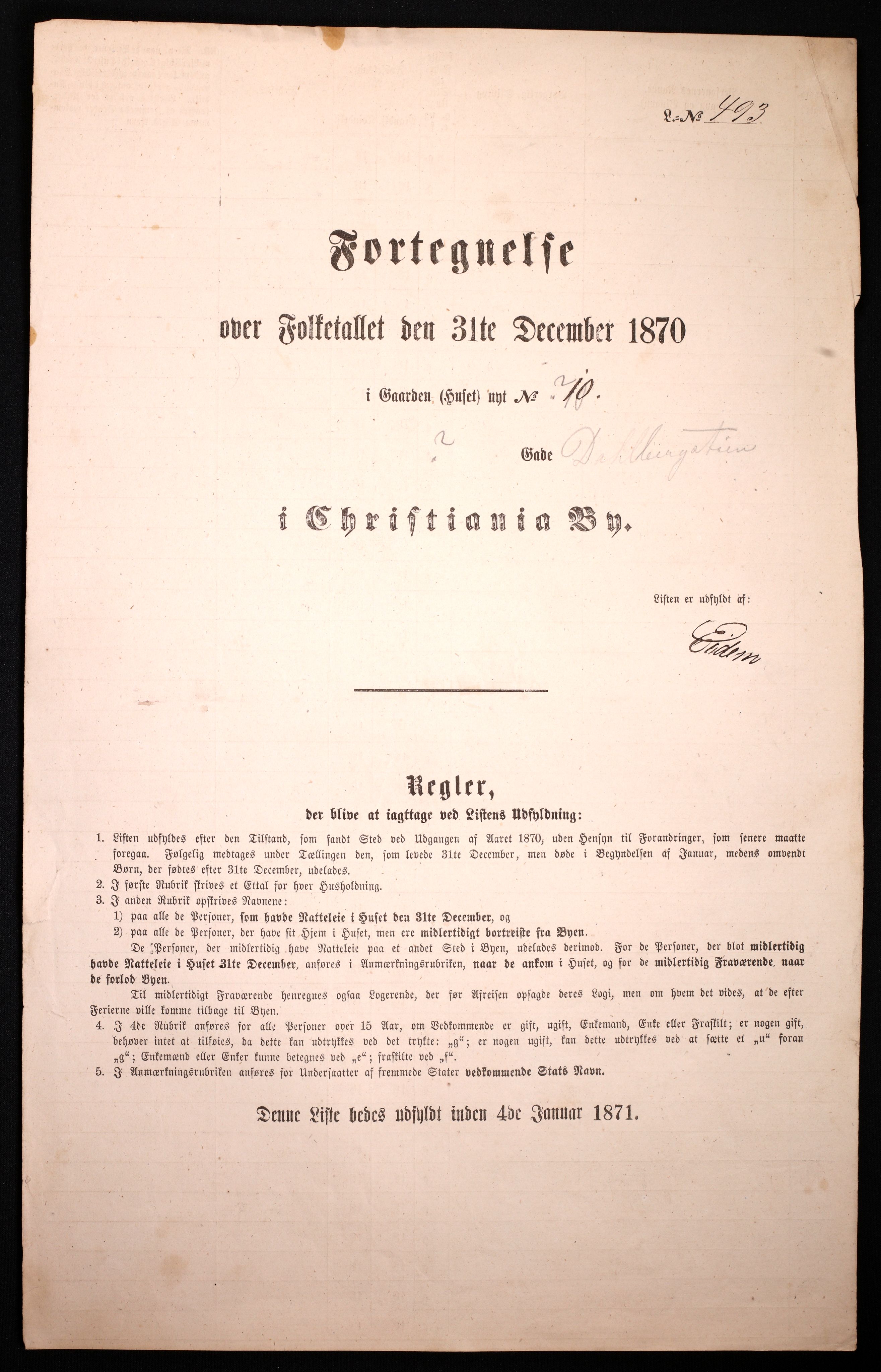 RA, Folketelling 1870 for 0301 Kristiania kjøpstad, 1870, s. 594