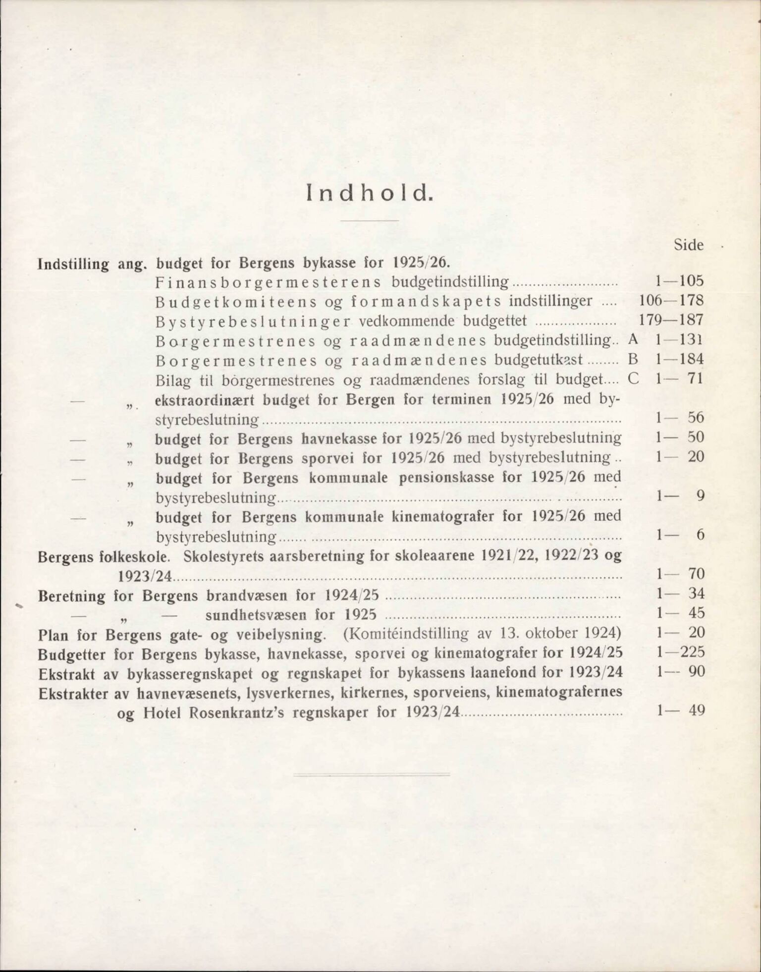 Bergen kommune. Formannskapet, BBA/A-0003/Ad/L0111: Bergens Kommuneforhandlinger, bind II, 1925