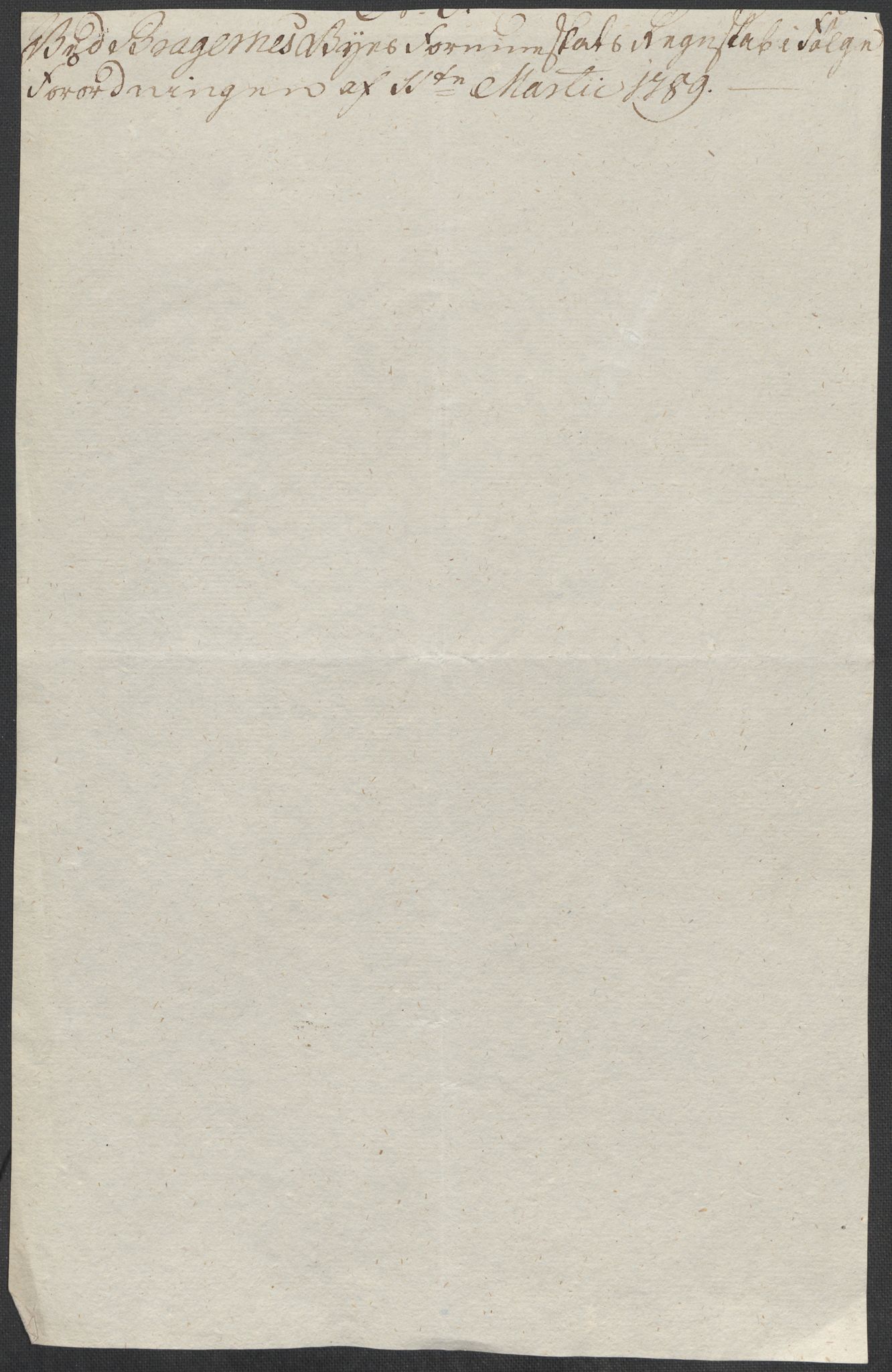Rentekammeret inntil 1814, Reviderte regnskaper, Mindre regnskaper, RA/EA-4068/Rf/Rfe/L0003: Bergen. Bragernes, 1789, s. 337