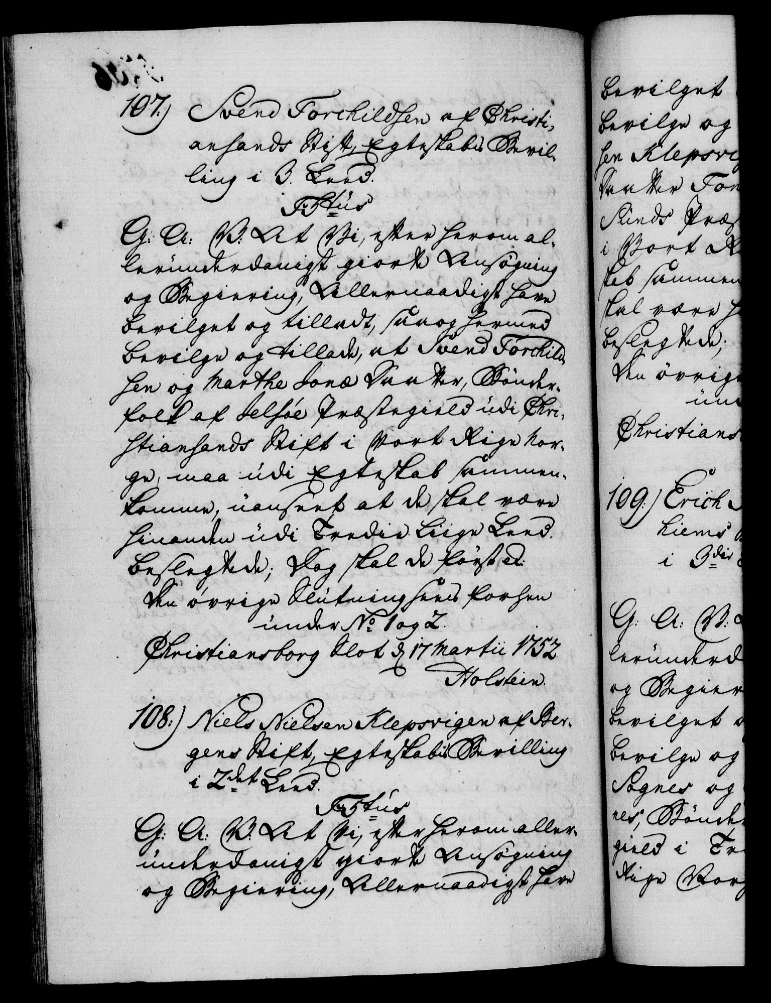 Danske Kanselli 1572-1799, RA/EA-3023/F/Fc/Fca/Fcaa/L0037: Norske registre, 1751-1752, s. 526b