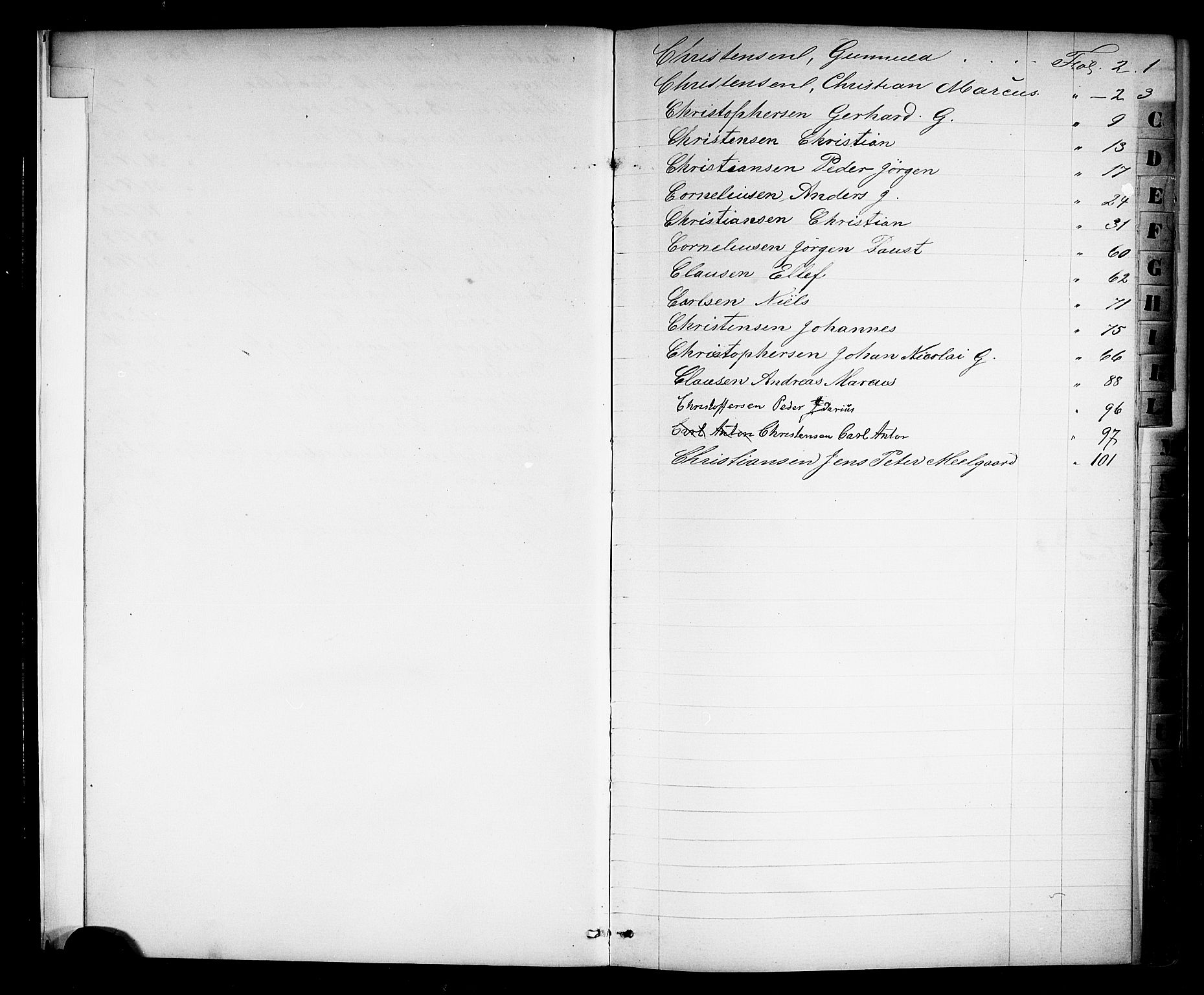 Kragerø innrulleringskontor, AV/SAKO-A-830/F/Fd/L0001: Skipper- og styrmannsrulle, 1860-1868, s. 6