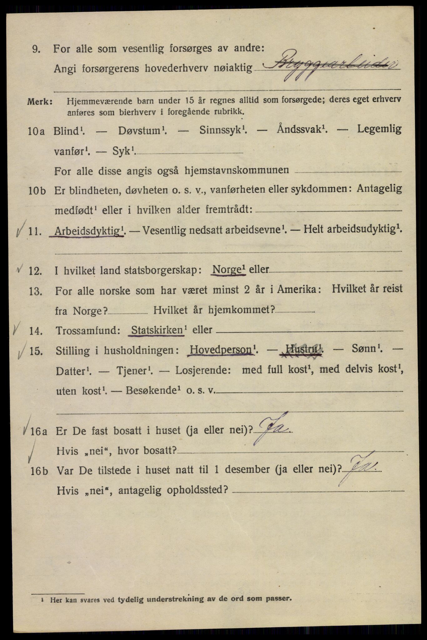 SAO, Folketelling 1920 for 0301 Kristiania kjøpstad, 1920, s. 351164