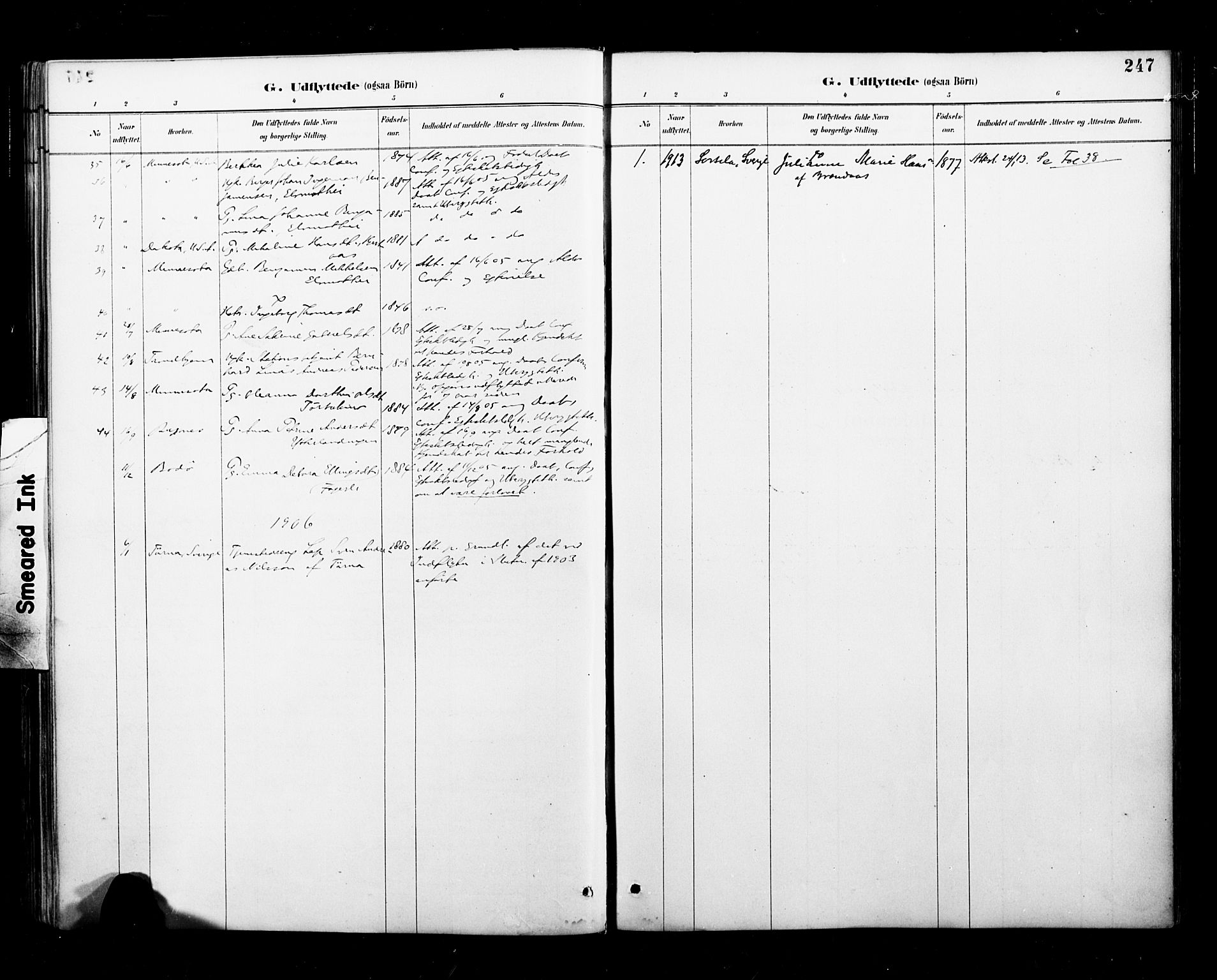 Ministerialprotokoller, klokkerbøker og fødselsregistre - Nordland, SAT/A-1459/827/L0401: Ministerialbok nr. 827A13, 1887-1905, s. 247