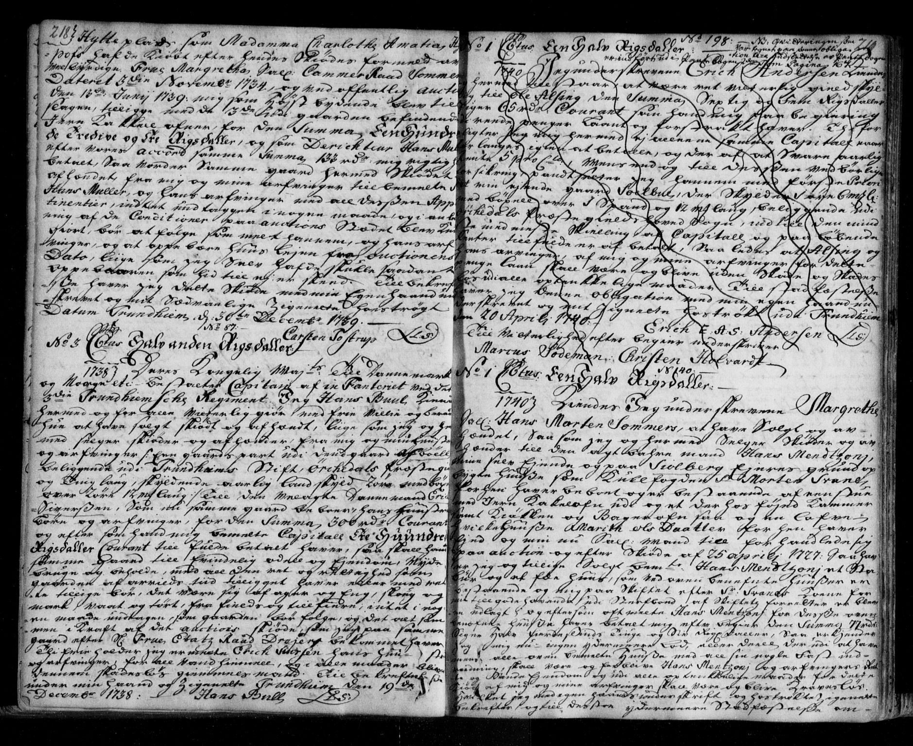 Orkdal sorenskriveri, SAT/A-4169/1/2/2C/L0002: Pantebok nr. B, 1732-1750, s. 218-219