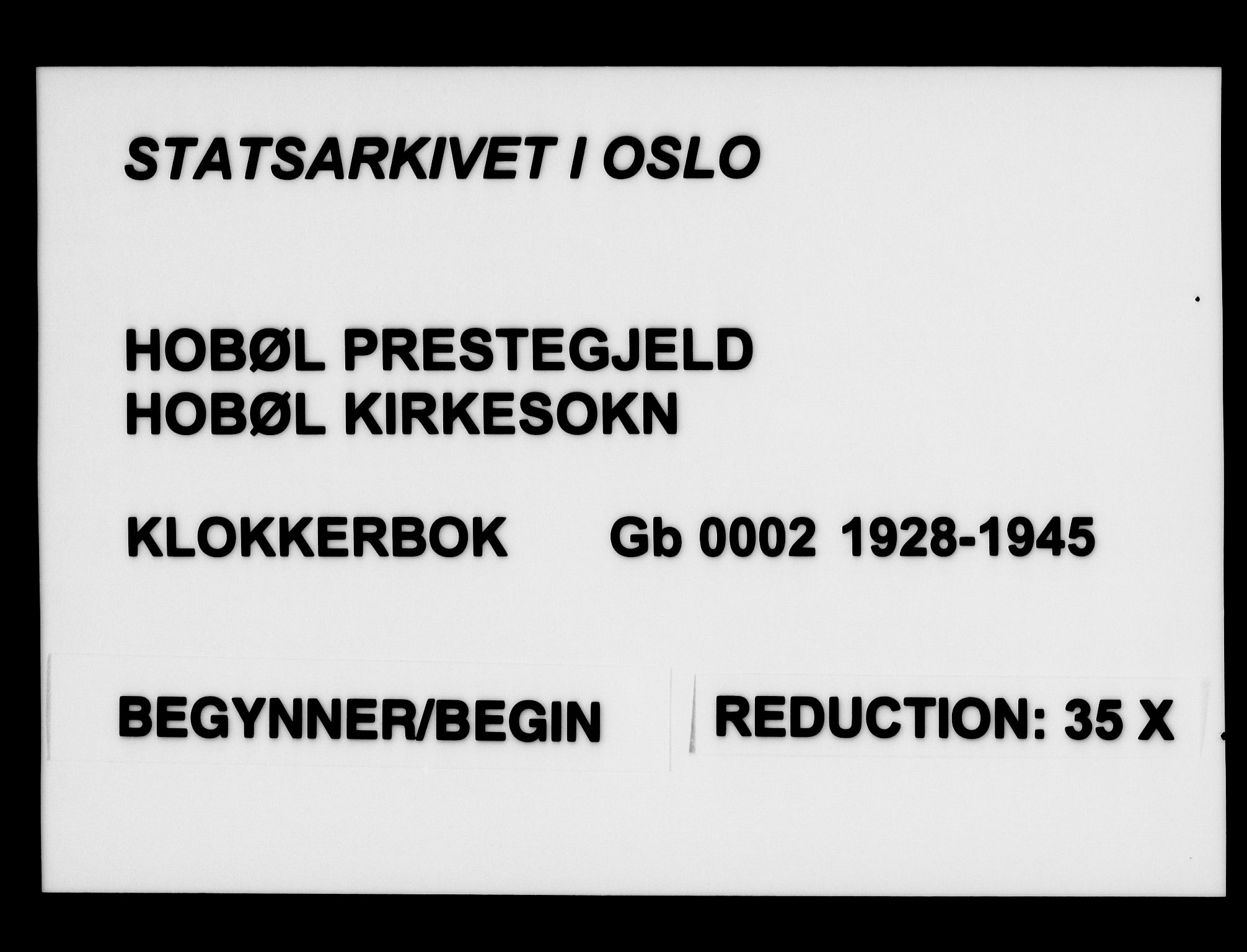 Hobøl prestekontor Kirkebøker, SAO/A-2002/G/Gb/L0002: Klokkerbok nr. II 2, 1928-1945