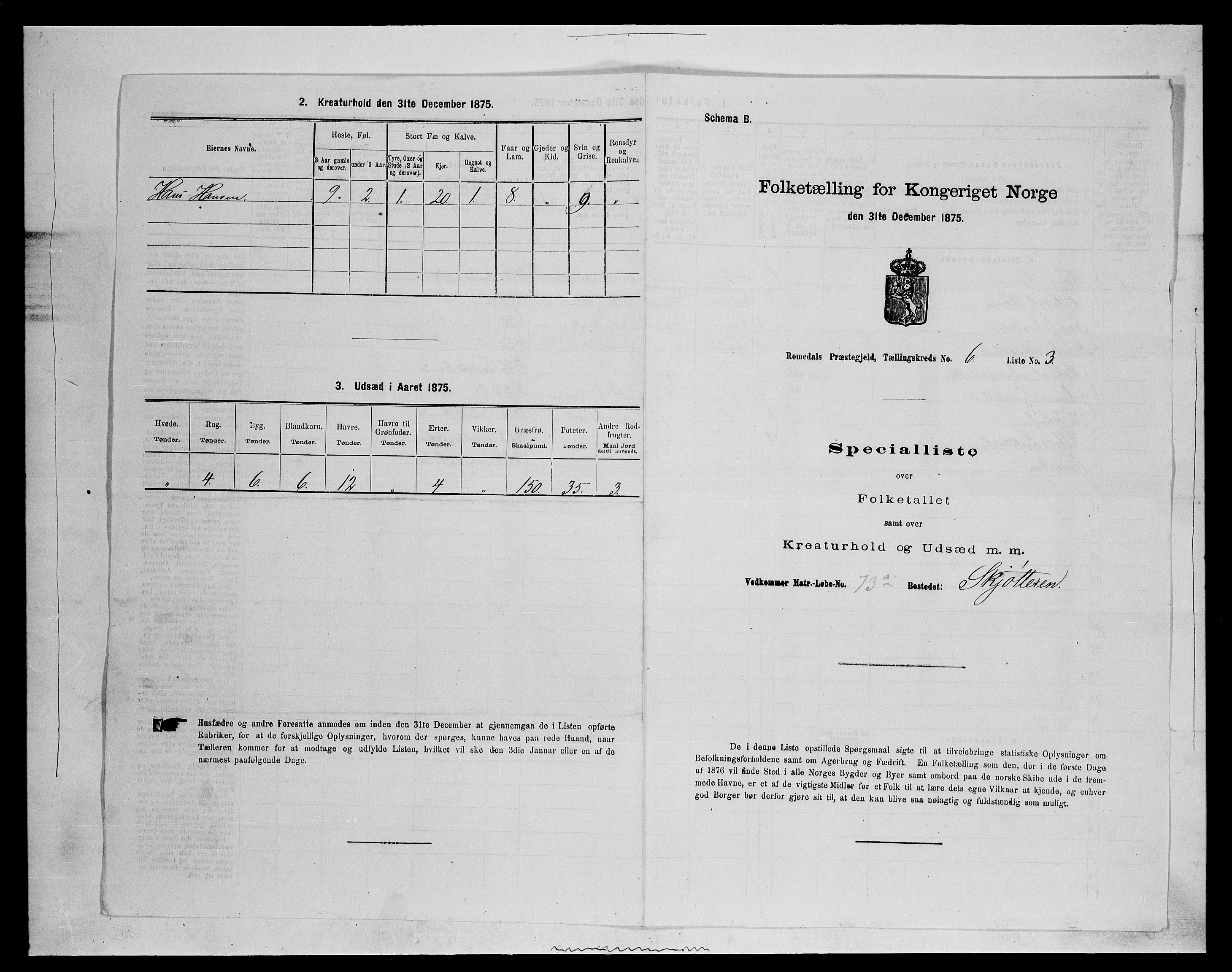 SAH, Folketelling 1875 for 0416P Romedal prestegjeld, 1875, s. 860