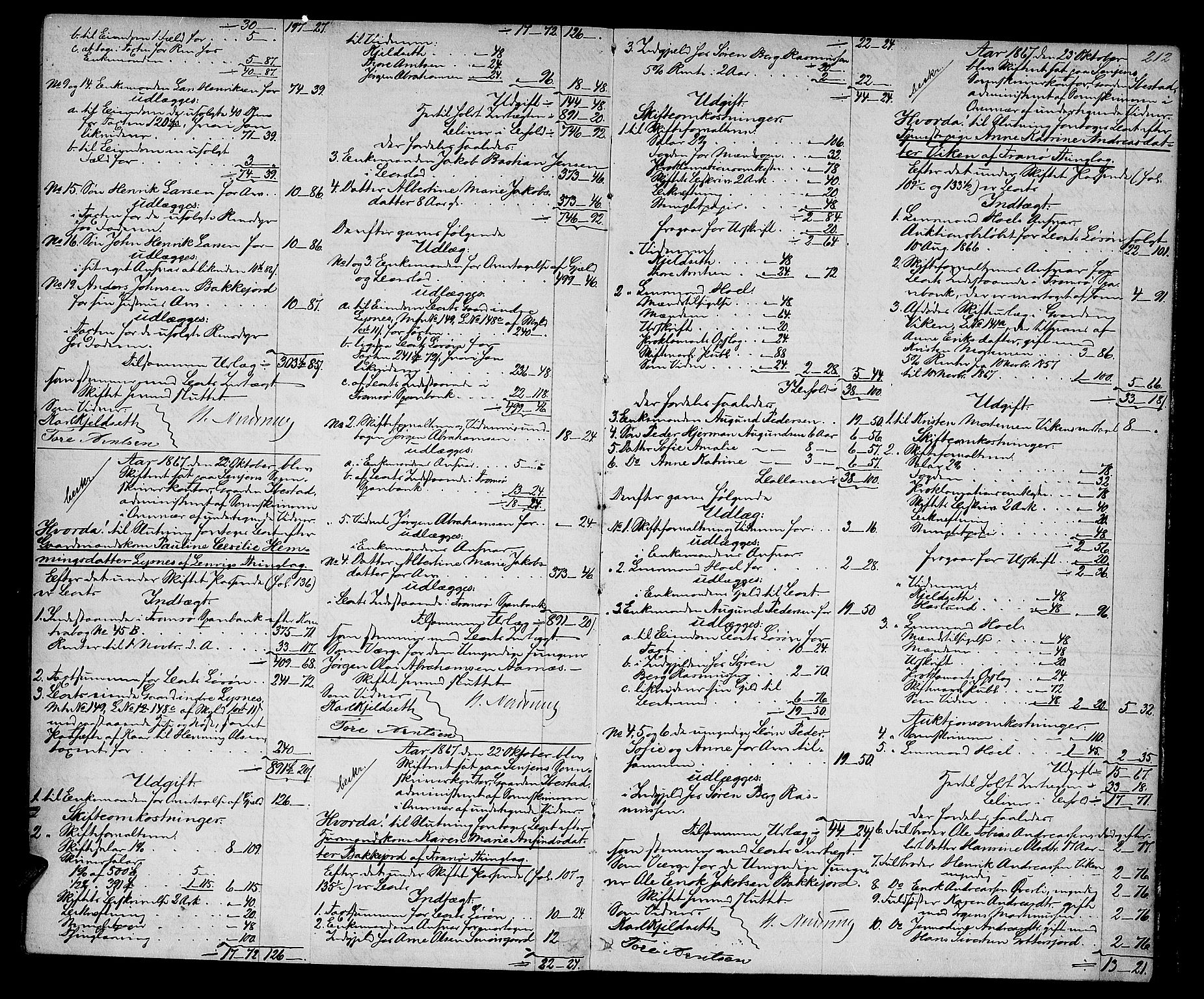 Senja sorenskriveri 1855-, AV/SATØ-S-0048/1/G/Gd/L0754: Skifteutlodningsprotokoll med register, 1859-1867, s. 211b-212a