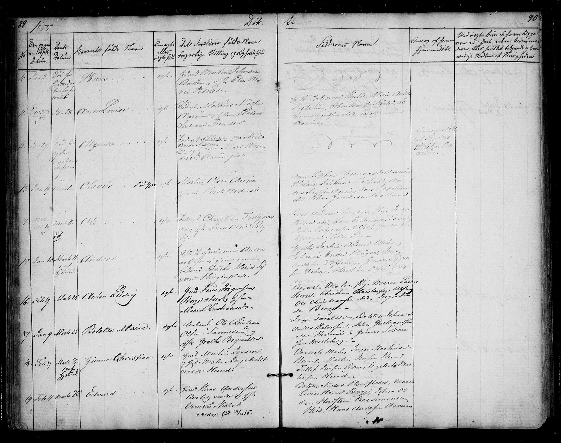 Borge prestekontor Kirkebøker, AV/SAO-A-10903/F/Fa/L0005: Ministerialbok nr. I 5, 1848-1860, s. 89-90