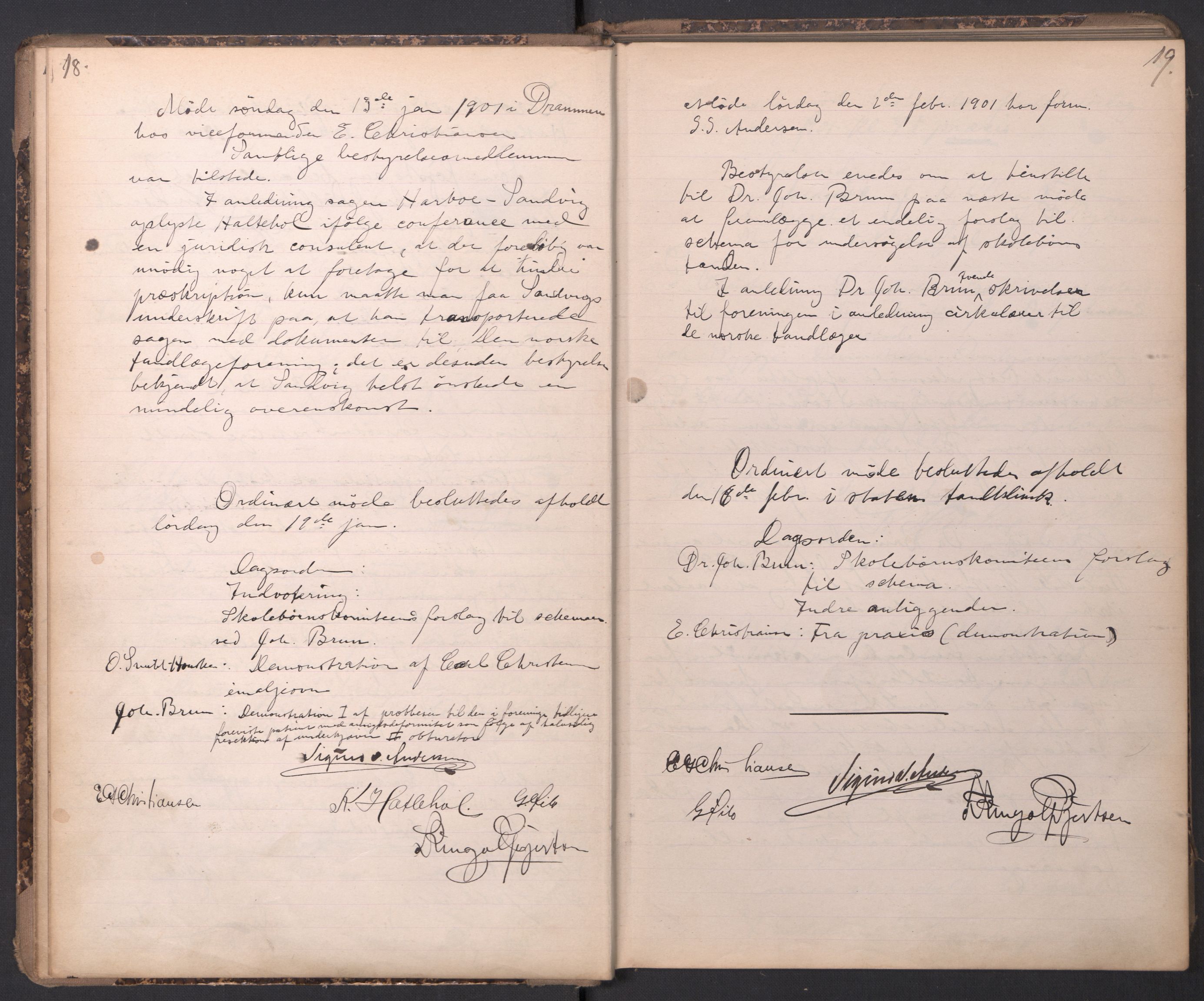 Den norske tannlegeforening, AV/RA-PA-0862/1/A/Ab/L0003: Forhandlingsprotokoll, 1899-1912, s. 18-19