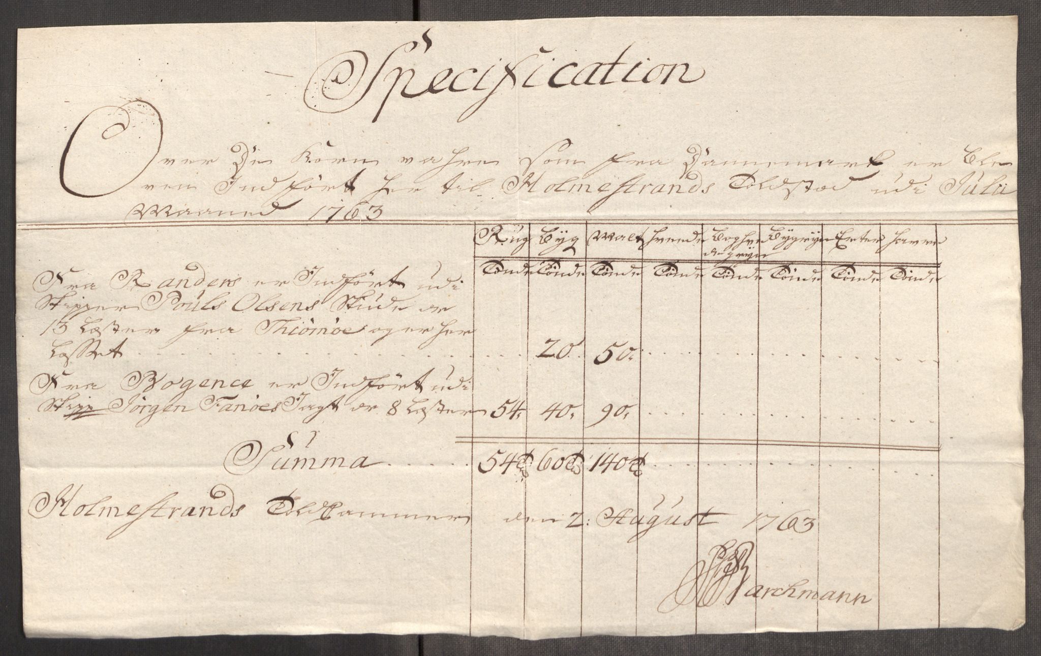 Rentekammeret inntil 1814, Realistisk ordnet avdeling, AV/RA-EA-4070/Oe/L0007: [Ø1]: Priskuranter, 1761-1763, s. 648