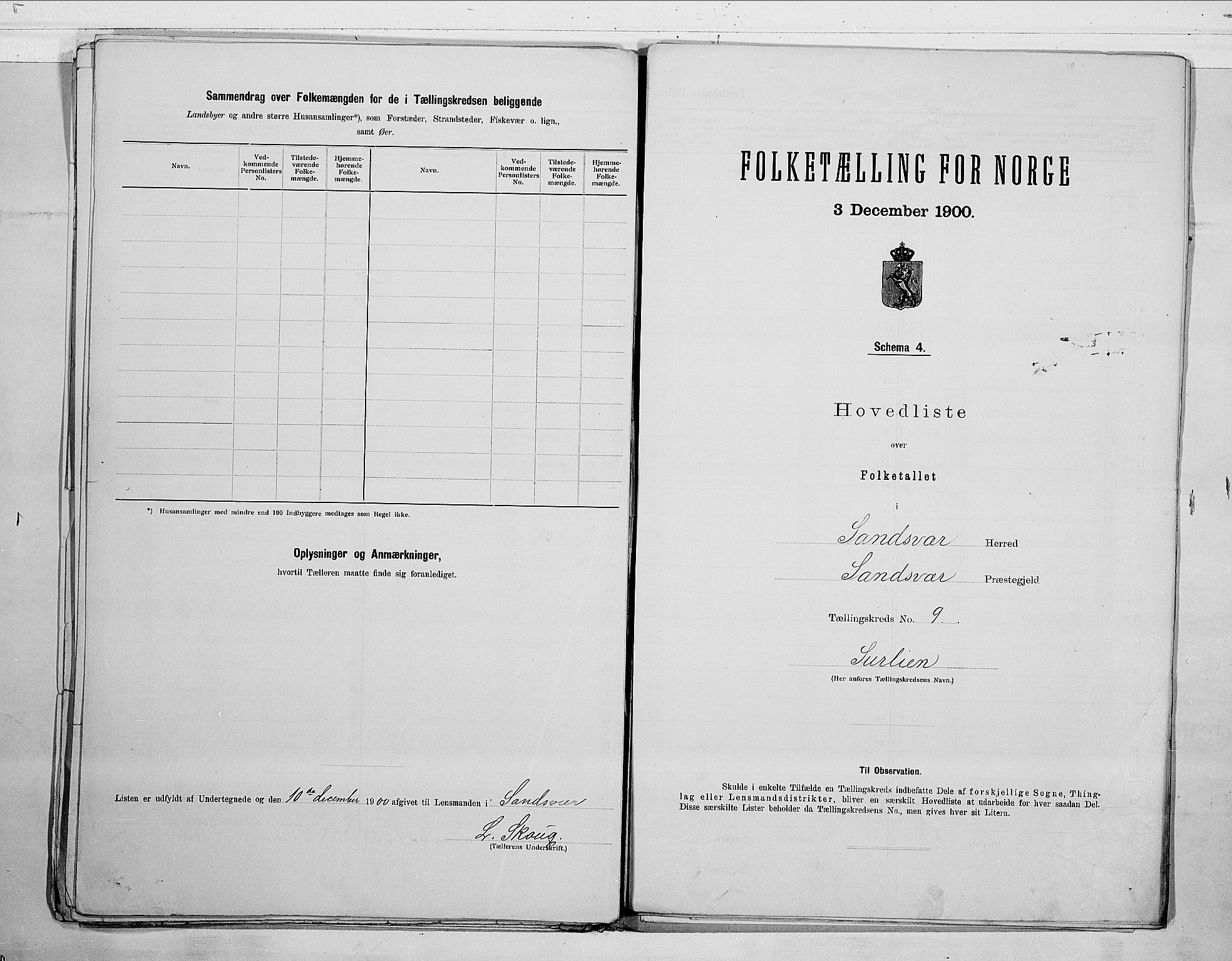 RA, Folketelling 1900 for 0629 Sandsvær herred, 1900, s. 22