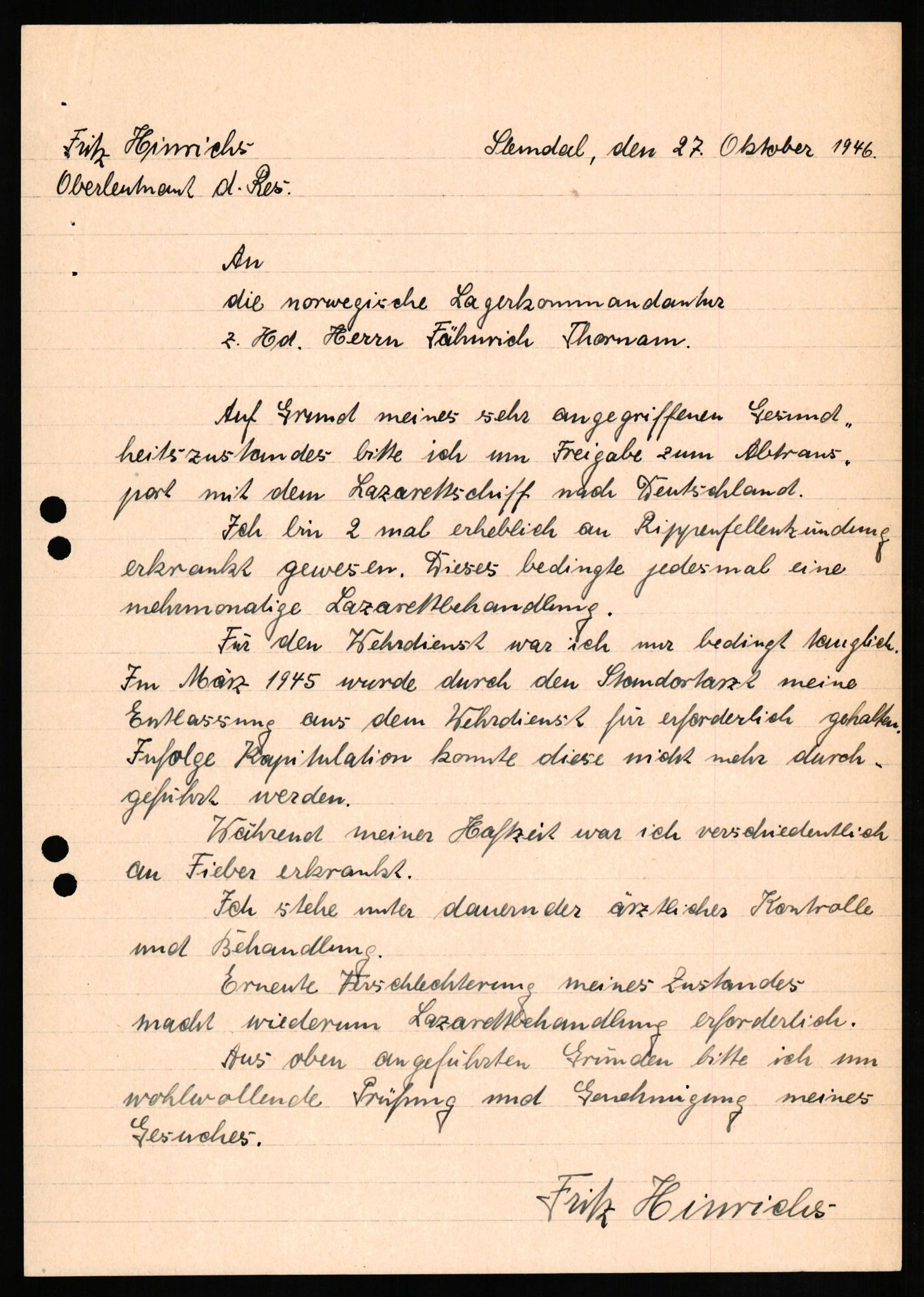 Forsvaret, Forsvarets overkommando II, AV/RA-RAFA-3915/D/Db/L0013: CI Questionaires. Tyske okkupasjonsstyrker i Norge. Tyskere., 1945-1946, s. 292