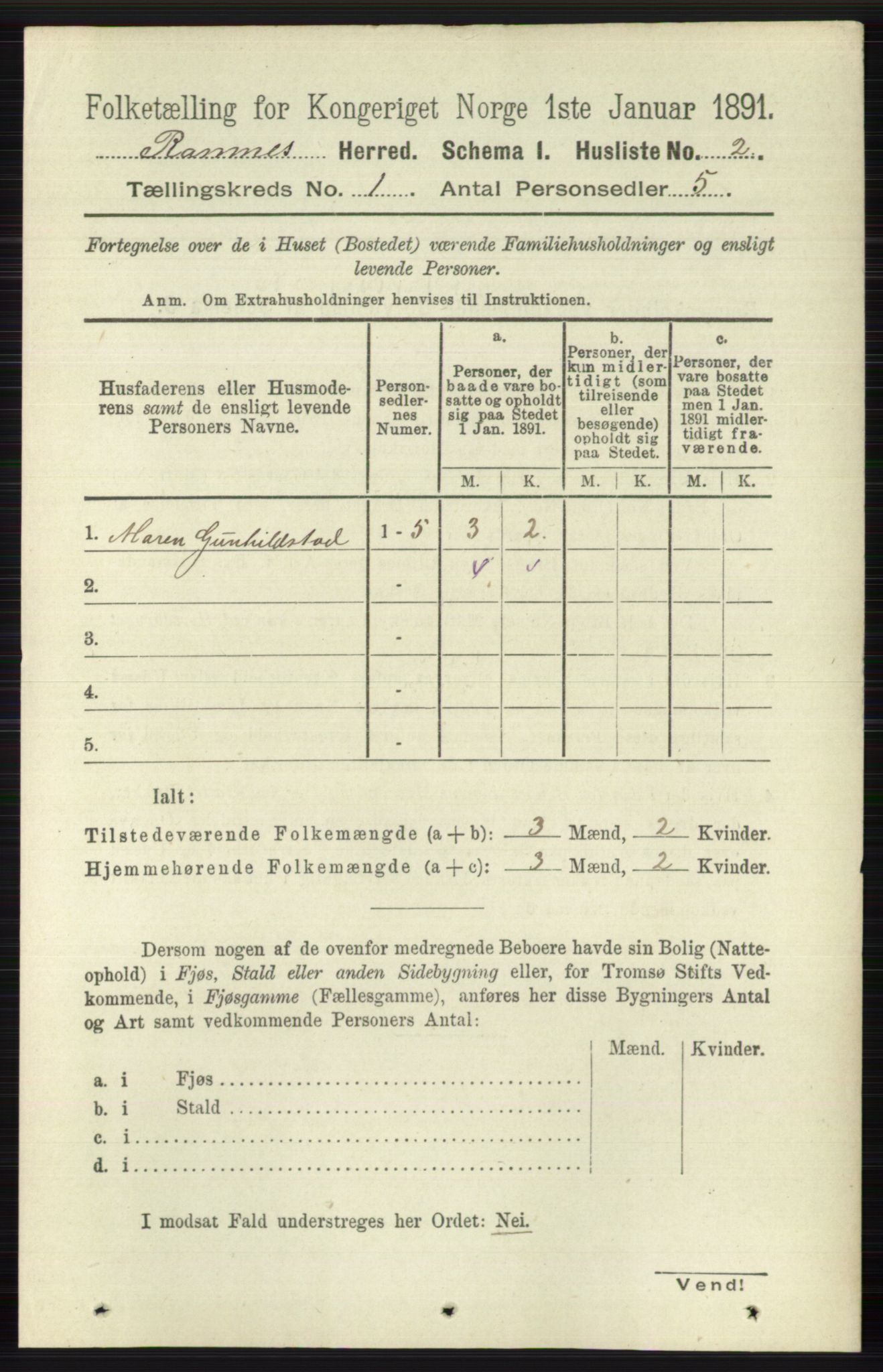 RA, Folketelling 1891 for 0718 Ramnes herred, 1891, s. 29