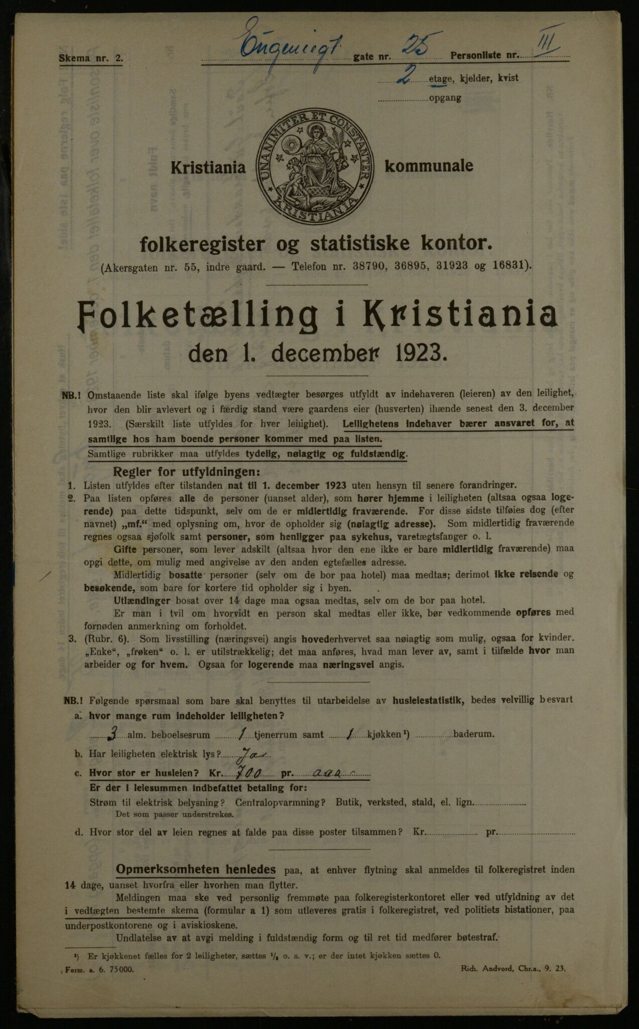 OBA, Kommunal folketelling 1.12.1923 for Kristiania, 1923, s. 25757