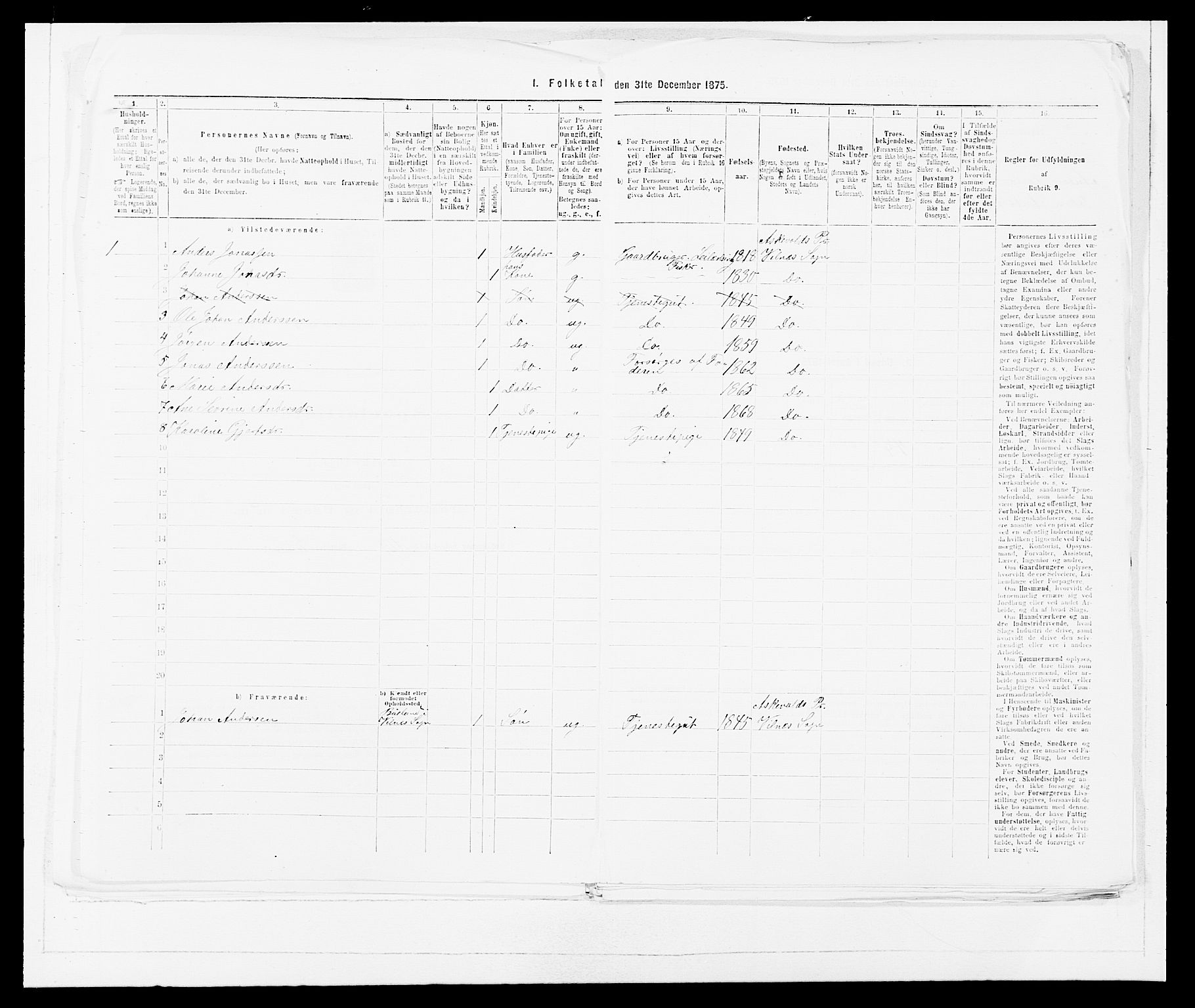 SAB, Folketelling 1875 for 1428P Askvoll prestegjeld, 1875, s. 502