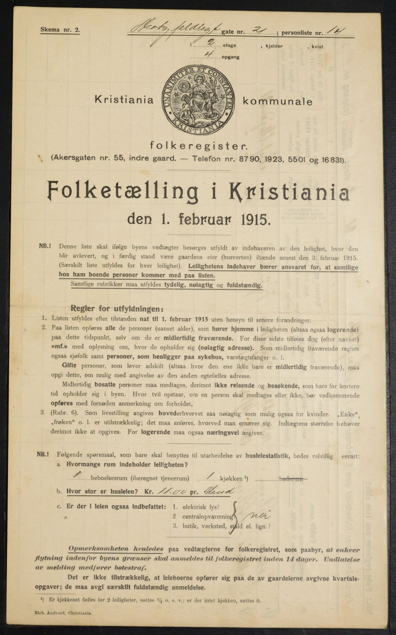 OBA, Kommunal folketelling 1.2.1915 for Kristiania, 1915, s. 65720