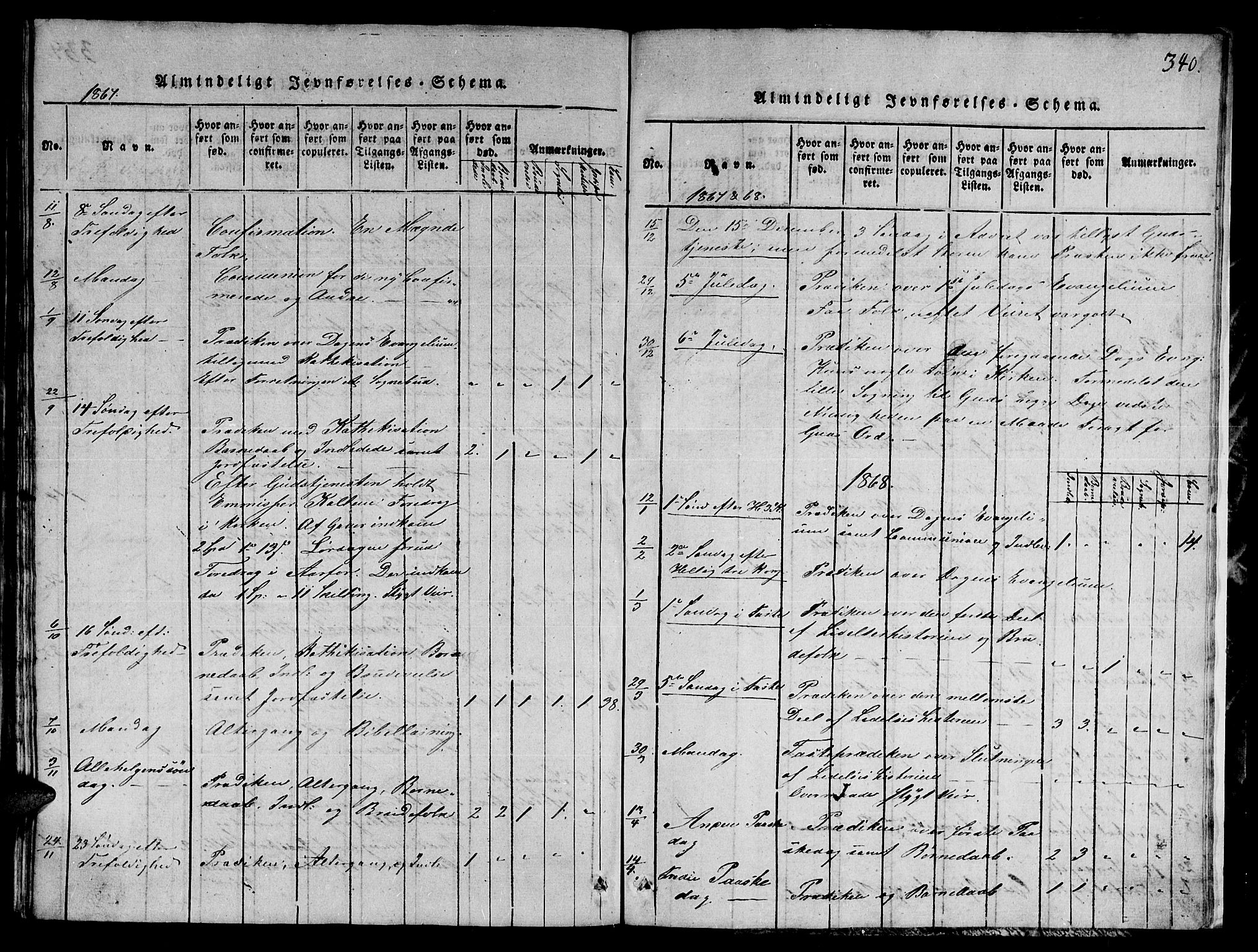 Ministerialprotokoller, klokkerbøker og fødselsregistre - Nord-Trøndelag, SAT/A-1458/780/L0648: Klokkerbok nr. 780C01 /1, 1815-1870, s. 340