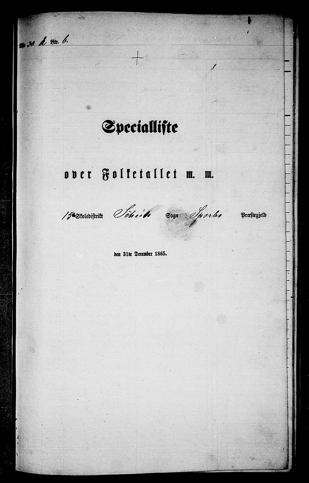 RA, Folketelling 1865 for 1731P Sparbu prestegjeld, 1865, s. 45