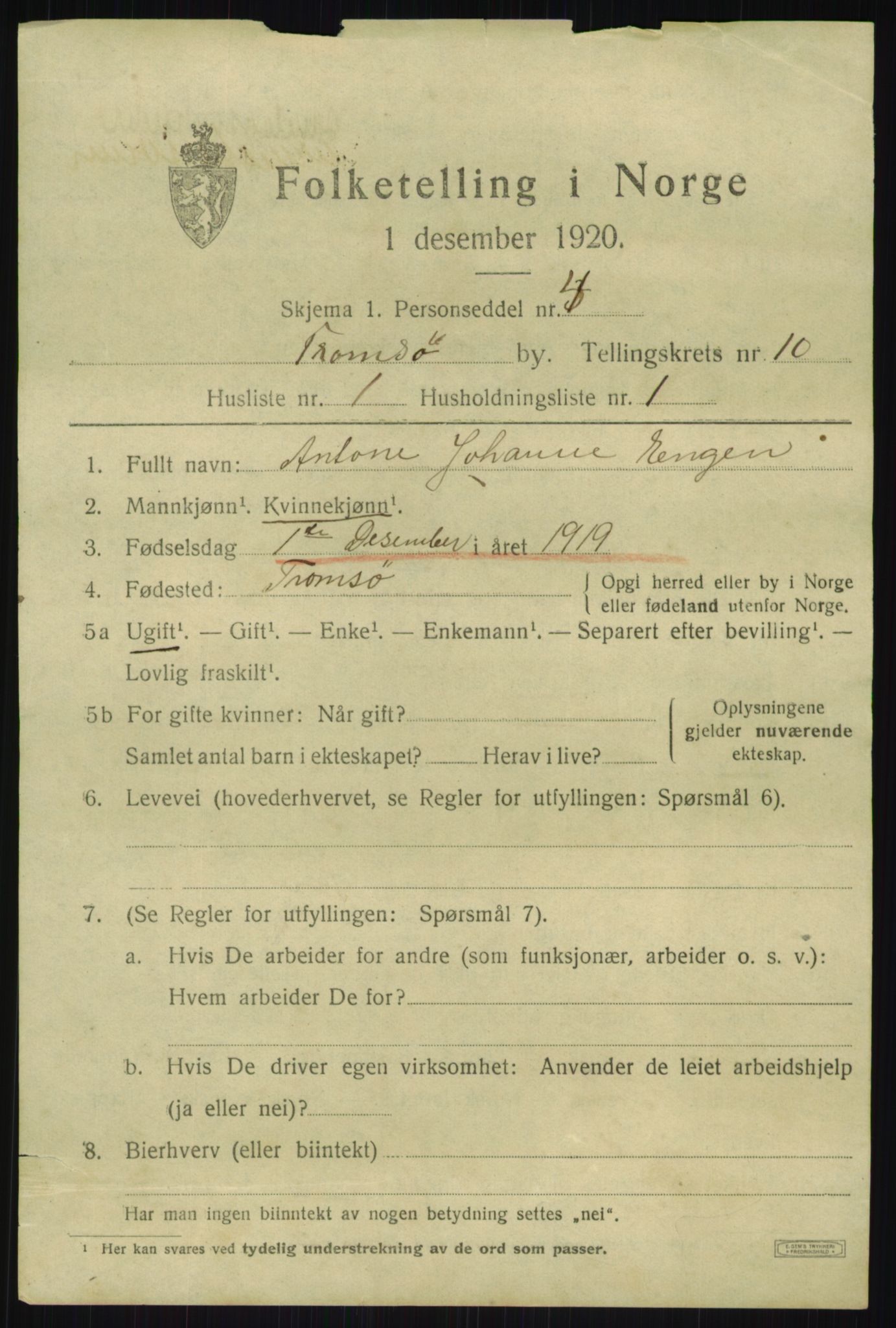 SATØ, Folketelling 1920 for 1902 Tromsø kjøpstad, 1920, s. 20228