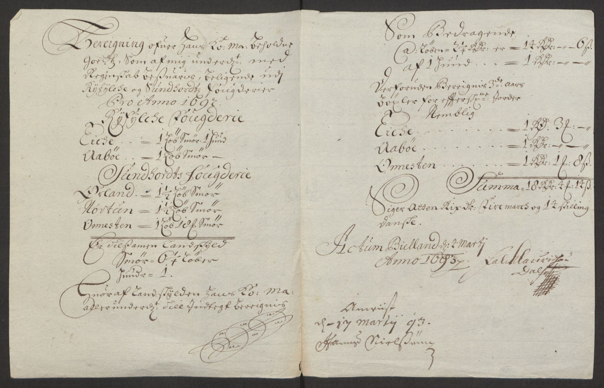 Rentekammeret inntil 1814, Reviderte regnskaper, Fogderegnskap, RA/EA-4092/R48/L2973: Fogderegnskap Sunnhordland og Hardanger, 1691-1692, s. 389