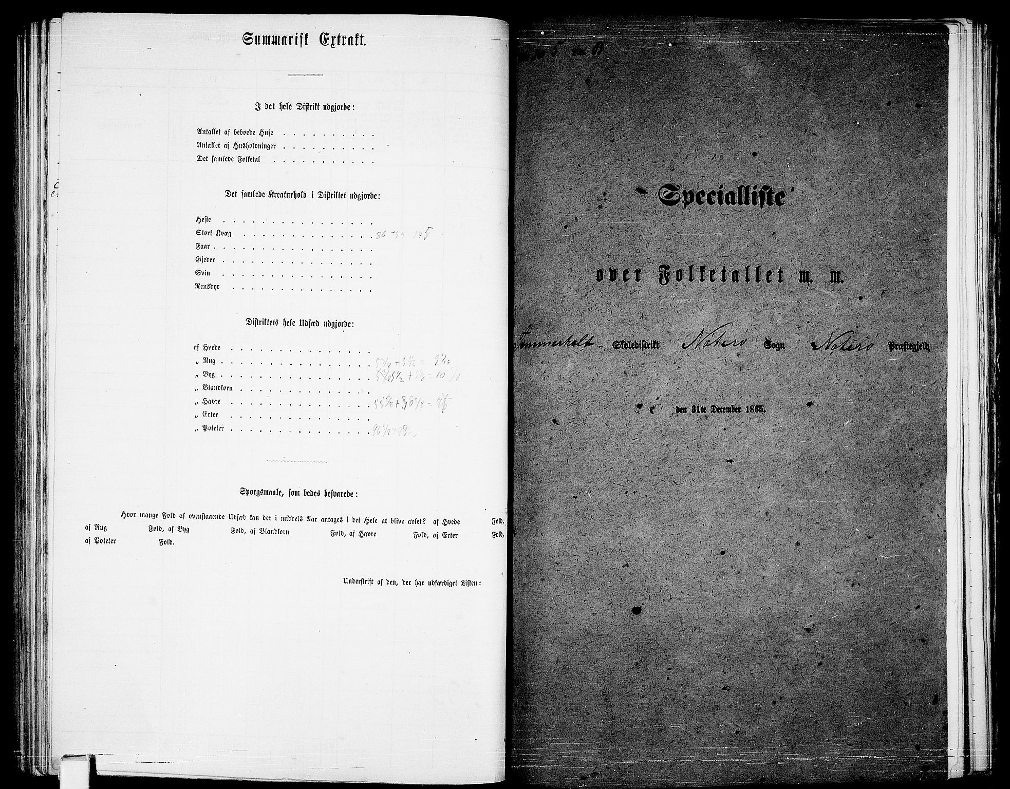 RA, Folketelling 1865 for 0722P Nøtterøy prestegjeld, 1865, s. 166