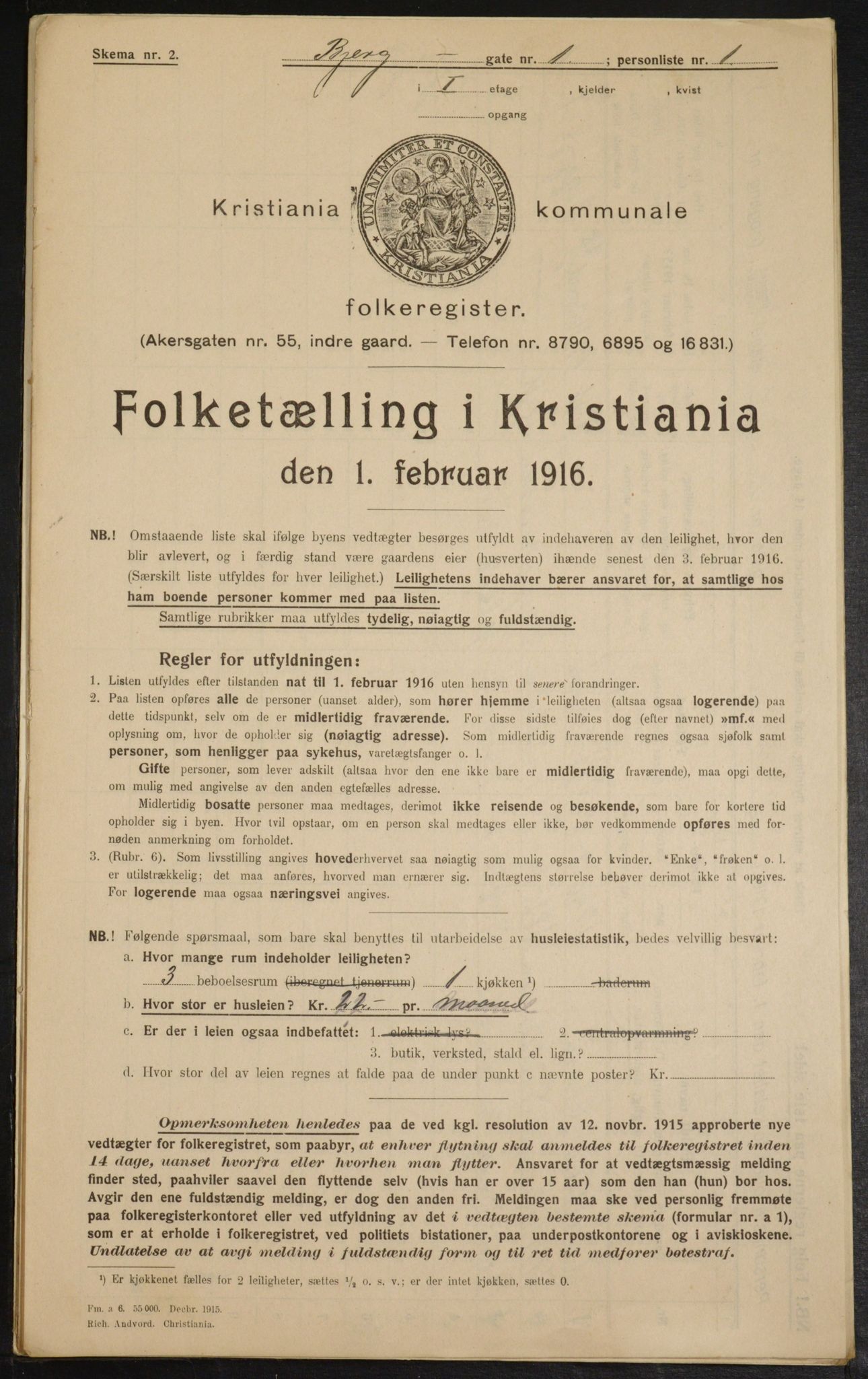 OBA, Kommunal folketelling 1.2.1916 for Kristiania, 1916, s. 5510