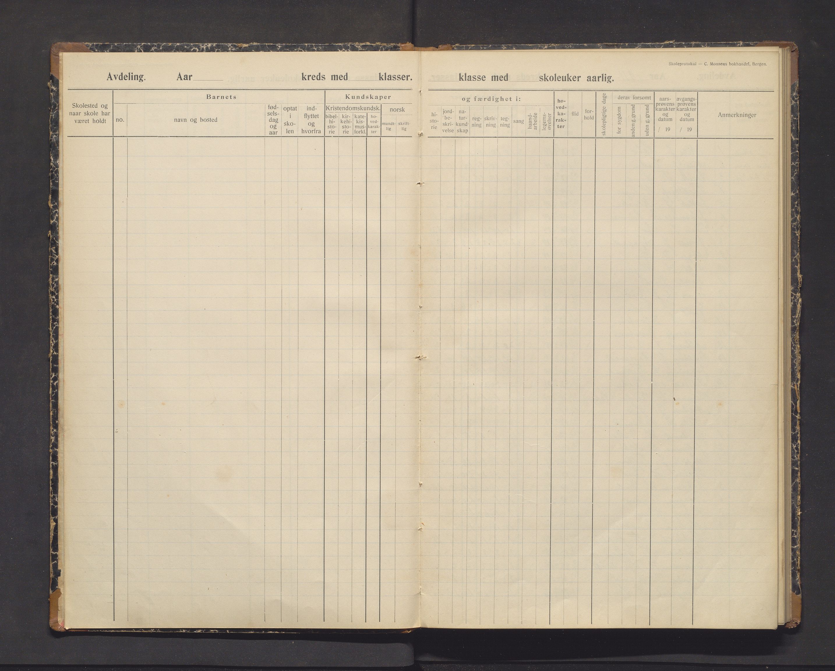 Fjelberg kommune. Barneskulane, IKAH/1213-231/F/Fb/L0009: Skuleprotokoll for Sjo skule, 1911-1919