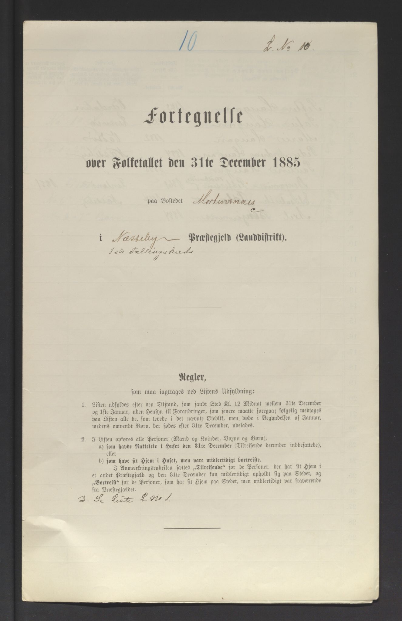 SATØ, Folketelling 1885 for 2027 Nesseby herred, 1885, s. 10a