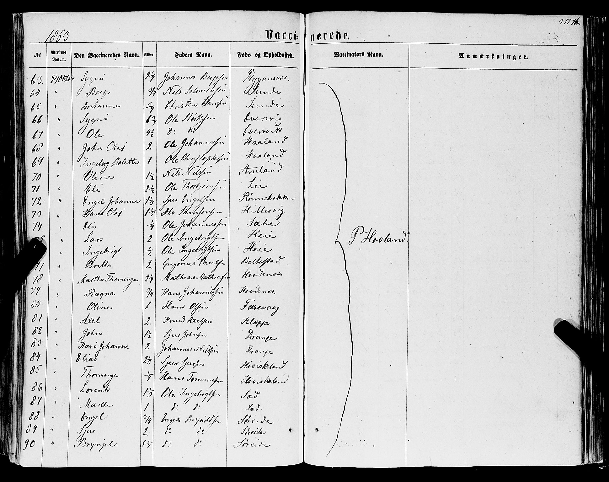 Tysnes sokneprestembete, AV/SAB-A-78601/H/Haa: Ministerialbok nr. A 11, 1860-1871, s. 397